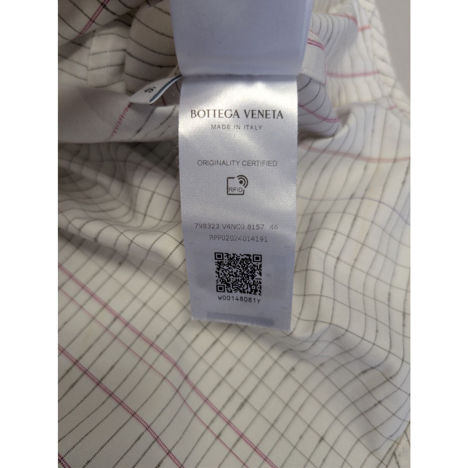Bottega Veneta o1rshd1 Multicolor Notebook Cotton Shirt in Off White / Pink Size US S / EU 44-46 / 1 - 22 Thumbnail