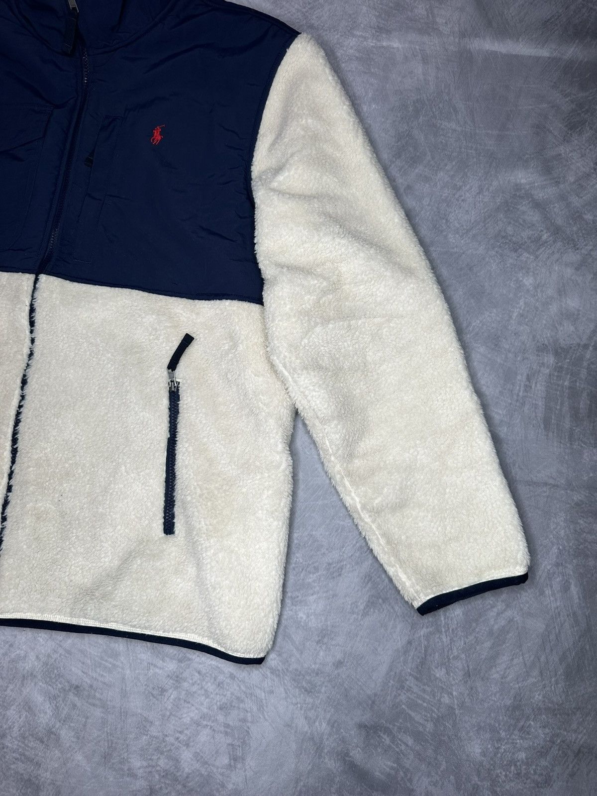 Polo Ralph Lauren × Ralph Lauren Polo Ralph Lauren Fleece Full Zip Jacket Winter Cream Size US XXL / EU 58 / 5 - 5 Thumbnail