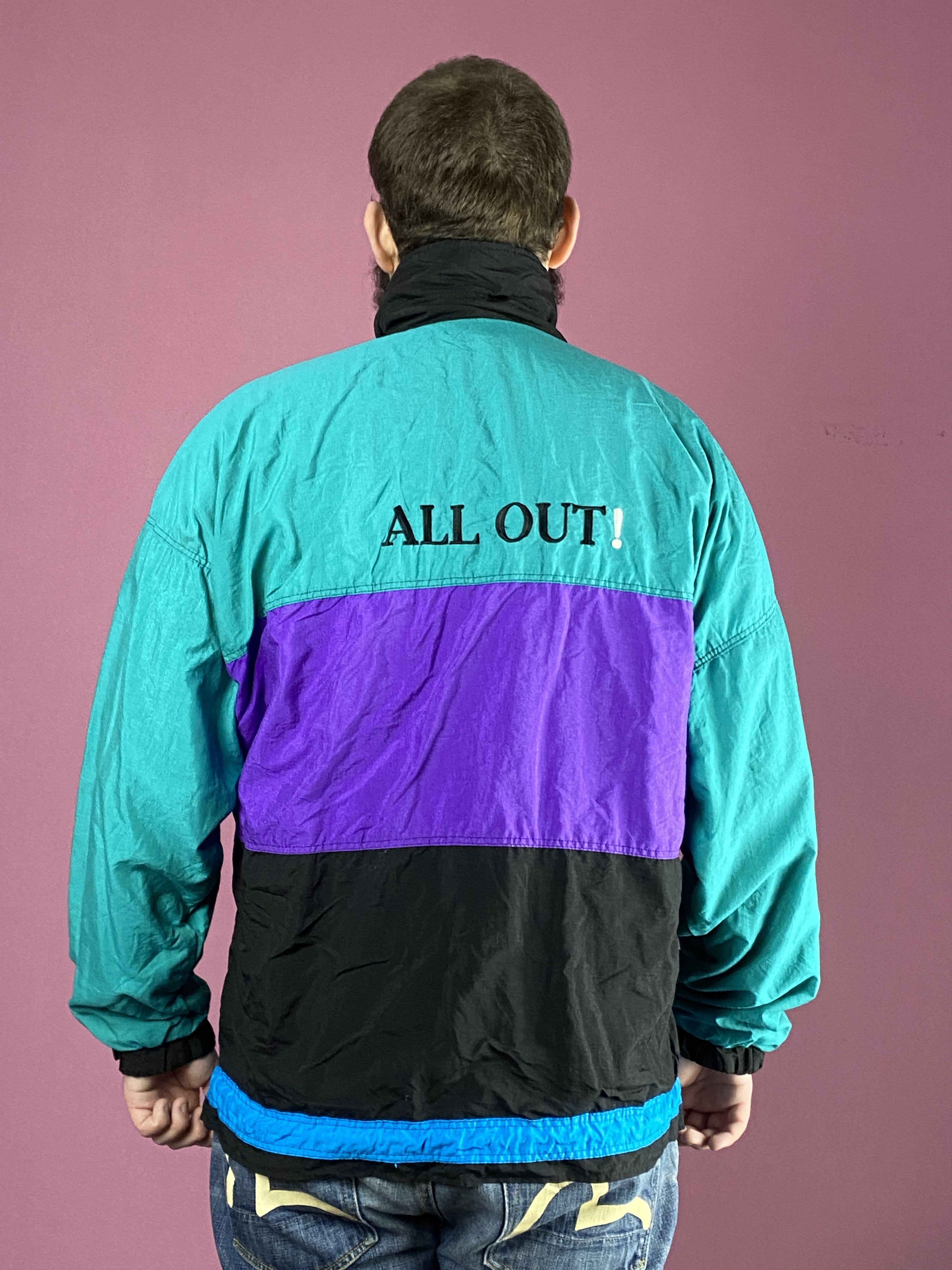 Vintage 90s Loffler All Out Vintage Men's Windbreaker Jacket - M Size US M / EU 48-50 / 2 - 3 Thumbnail