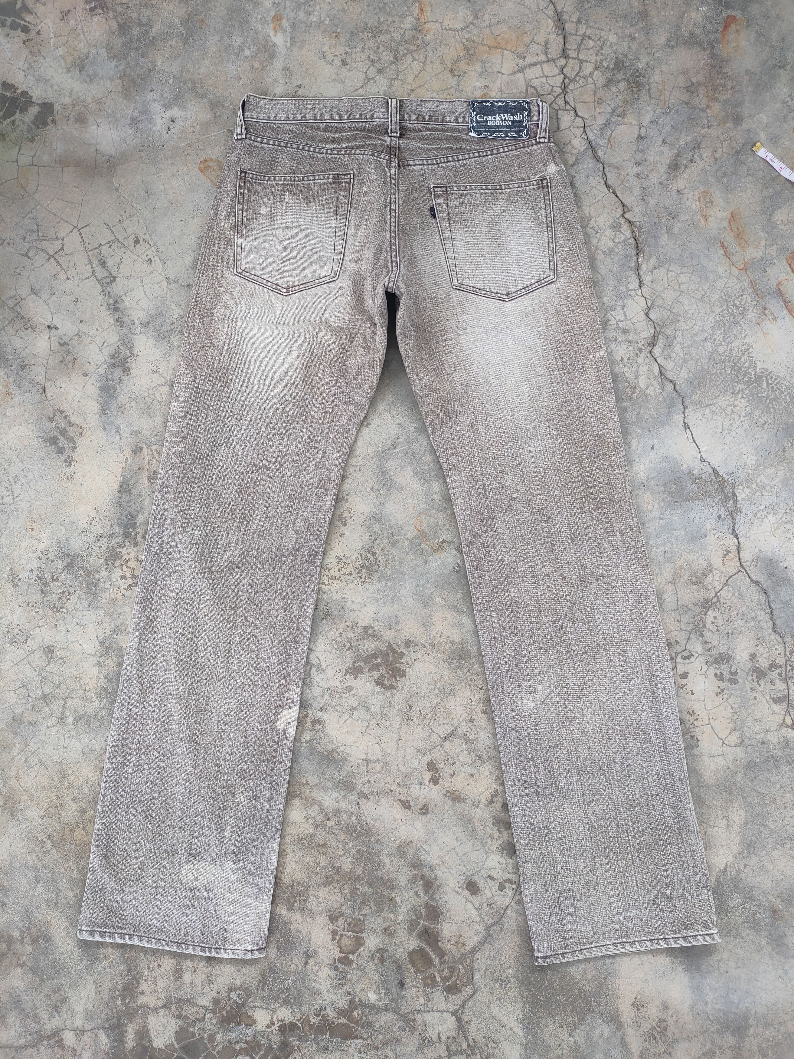 Japanese Brand W32×33 VINTAGE CRARK WASH FADED BROWN DISTRESSED JEAN PANTS Size US 32 / EU 48 - 8 Thumbnail