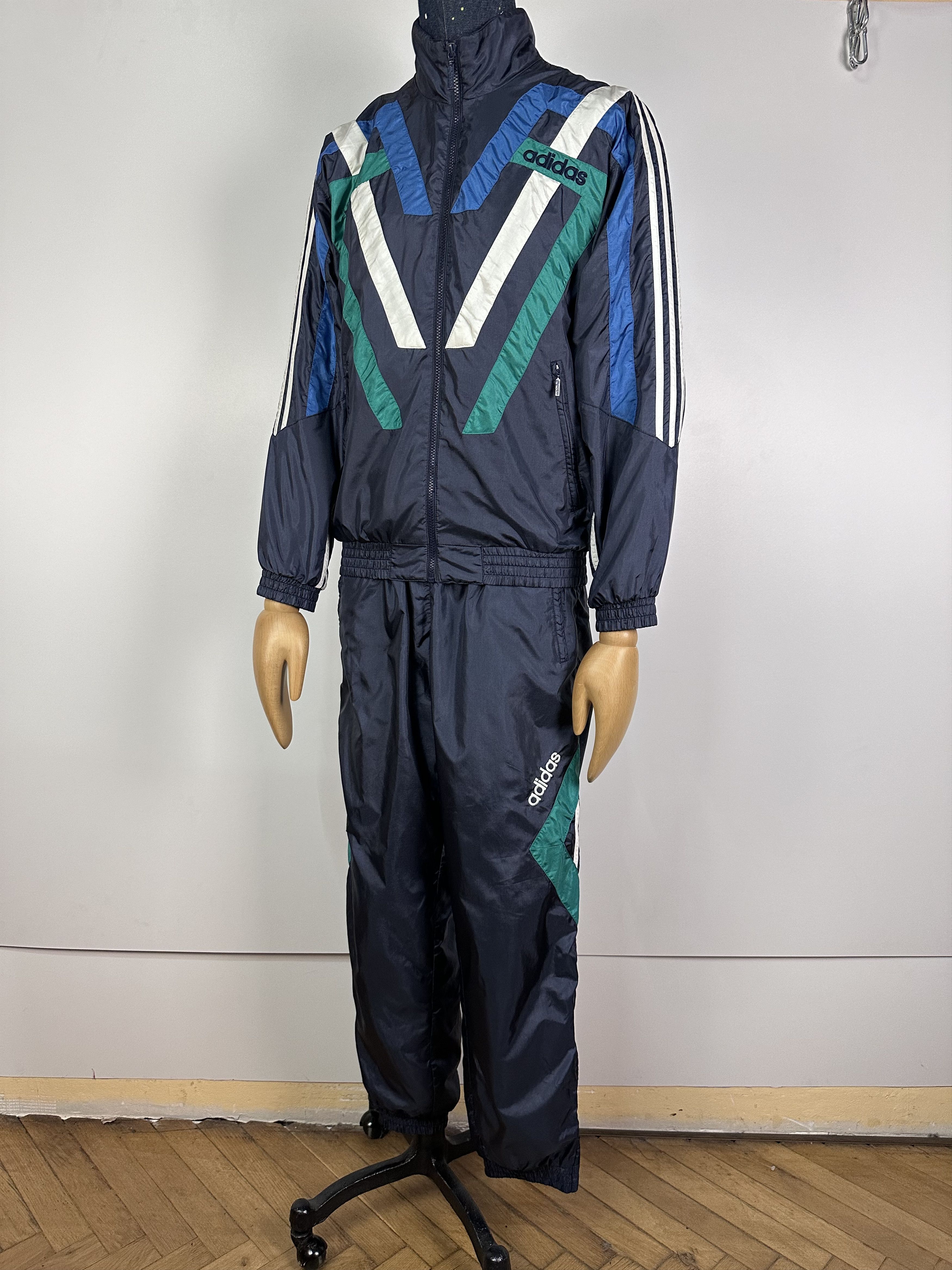 Vintage Adidas Nylon Track Suit Jacket Pants 90's Size S