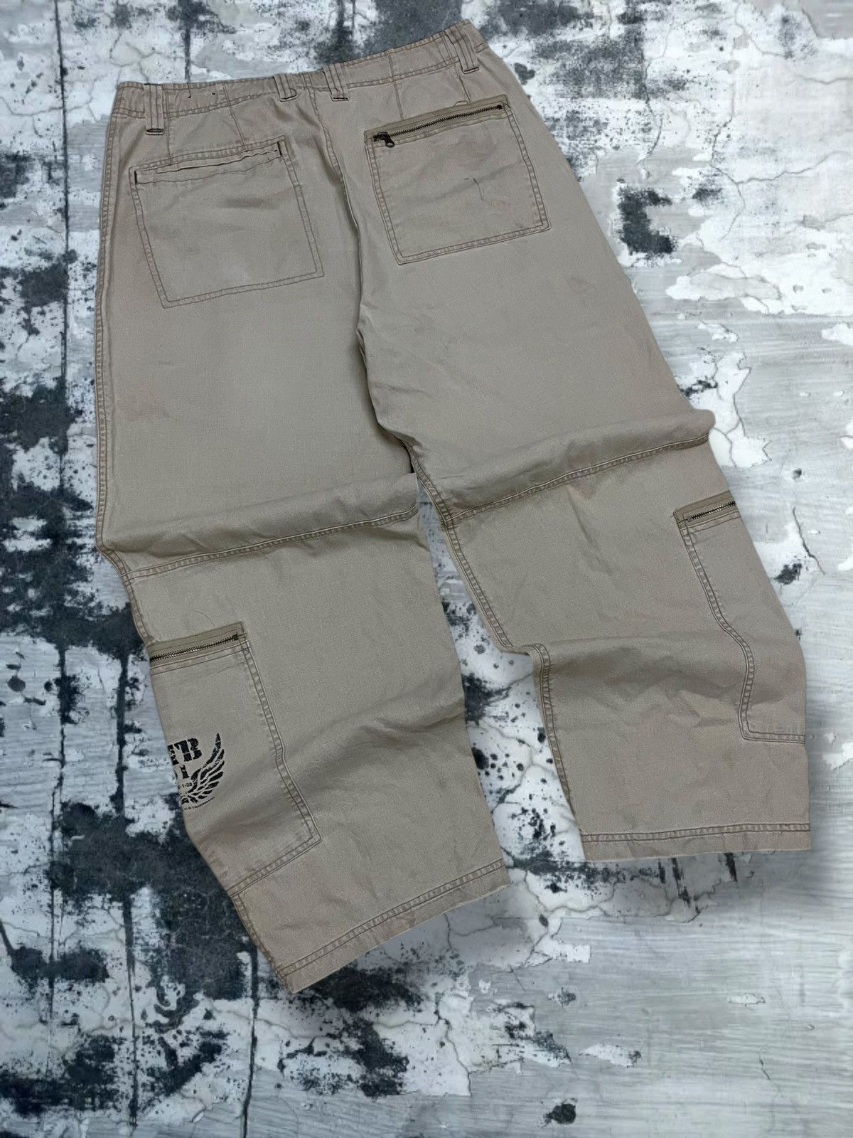 Japanese Brand Vintage 1990s Og Japan Designer OTB Tactical War Baggy Pant Size US 31 - 12 Thumbnail