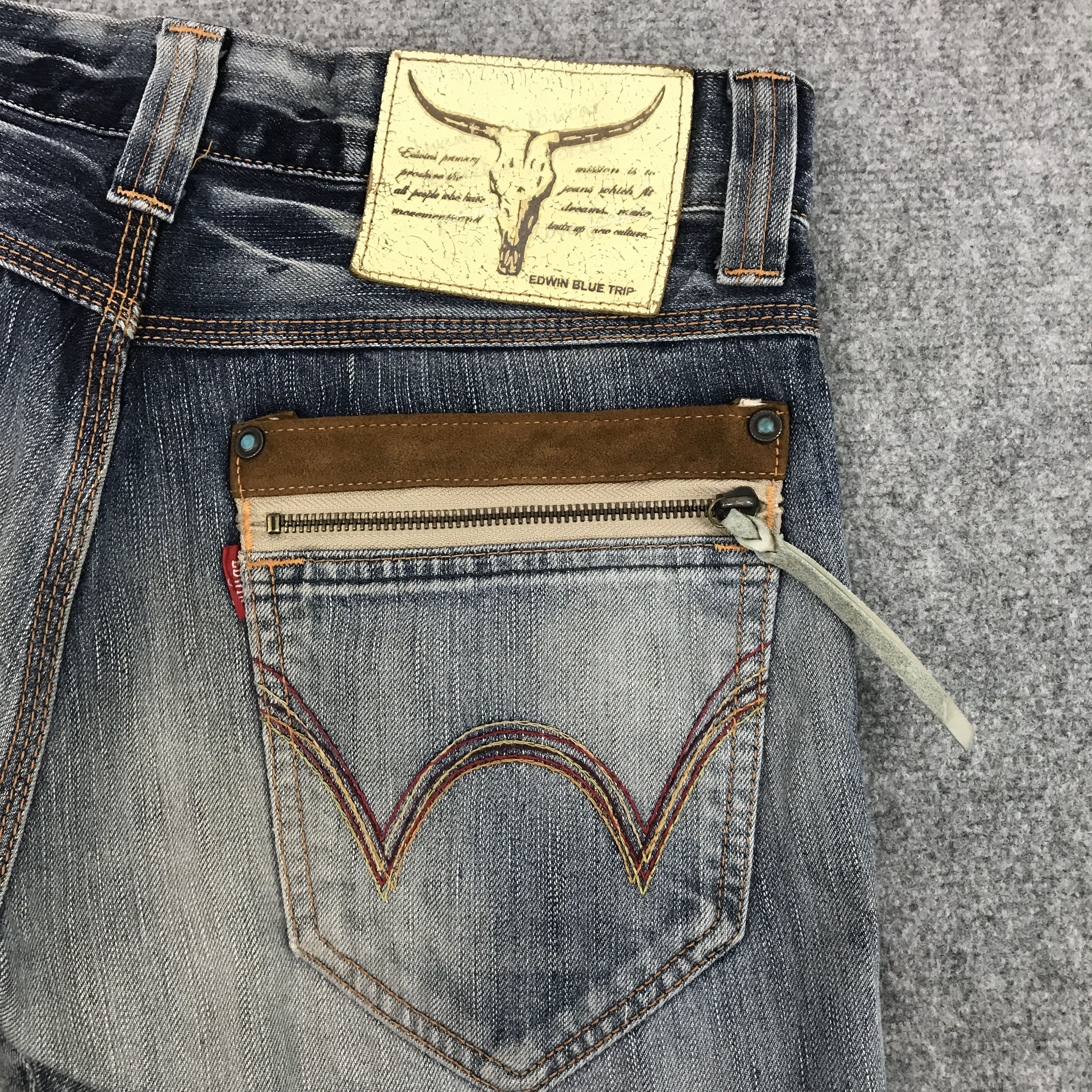 Edwin BOOTCUT DENIM EDWIN JAPAN DISTRESSED JEANS FADED PANTS Size US 30 / EU 46 - 8 Thumbnail