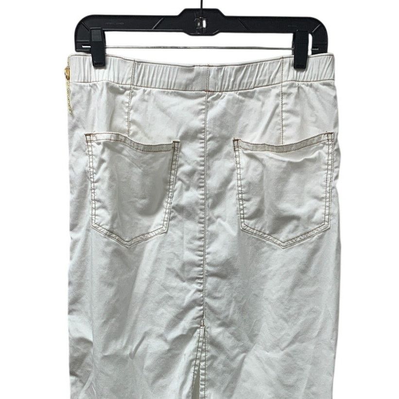 American Eagle Outfitters New American Eagle Womens Medium White Maxi Skirt w Pockets Size 30" / US 8 / IT 44 - 2 Thumbnail