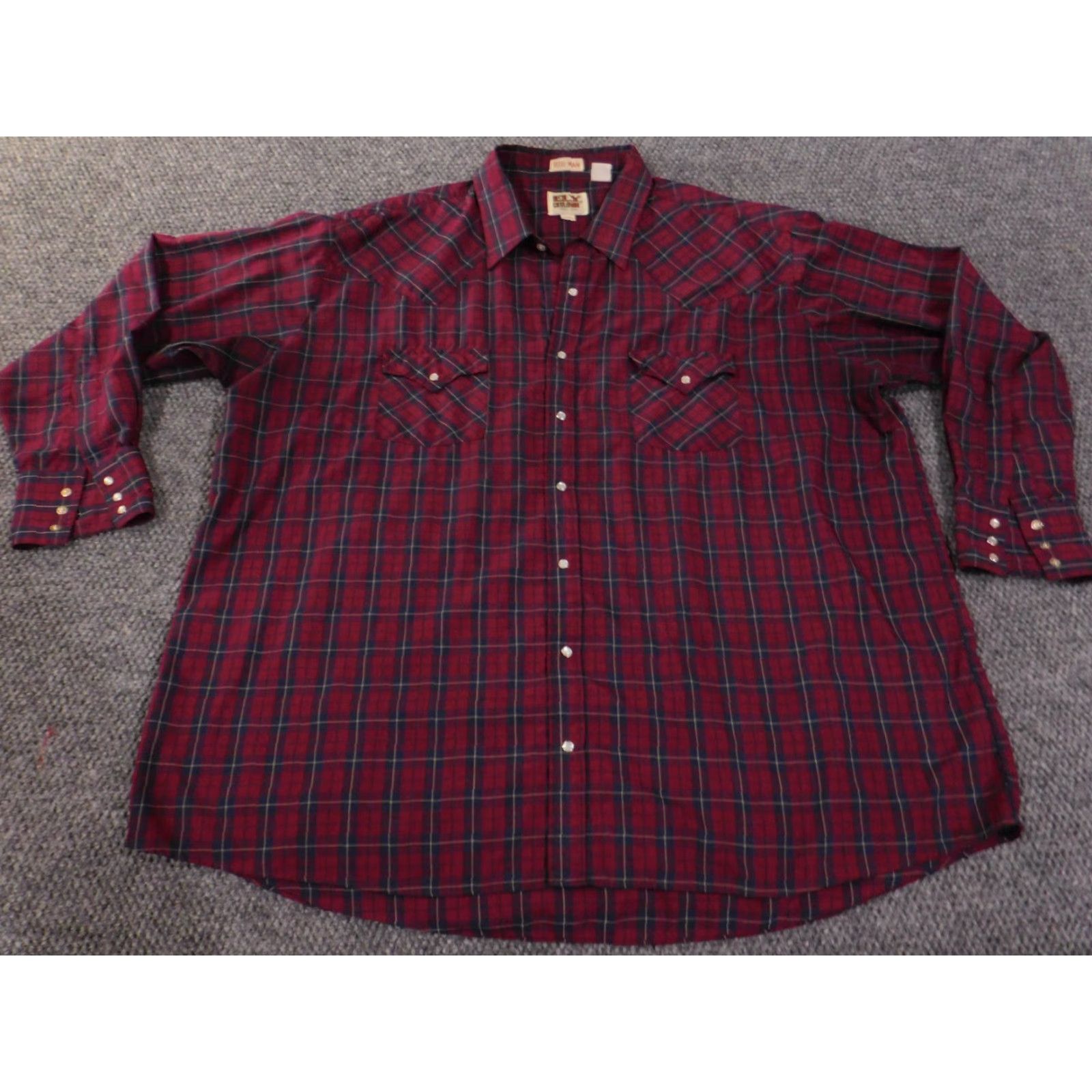 Vintage ely cattleman pearl snap shirt 2XL red big plaid western cowboy rodeo Size US XXL / EU 58 / 5 - 3 Thumbnail