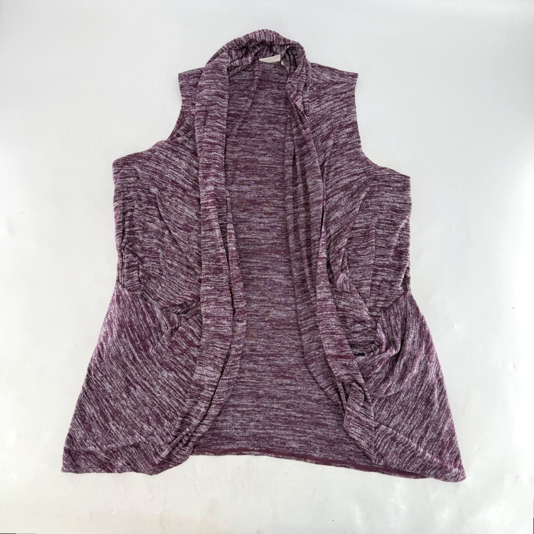 Vintage VINTAGE LOGO by Lori Goldstein Women's Knit Vest Cardigan Duster Purple Heathered Size L Size L / US 10 / IT 46 - 5 Thumbnail