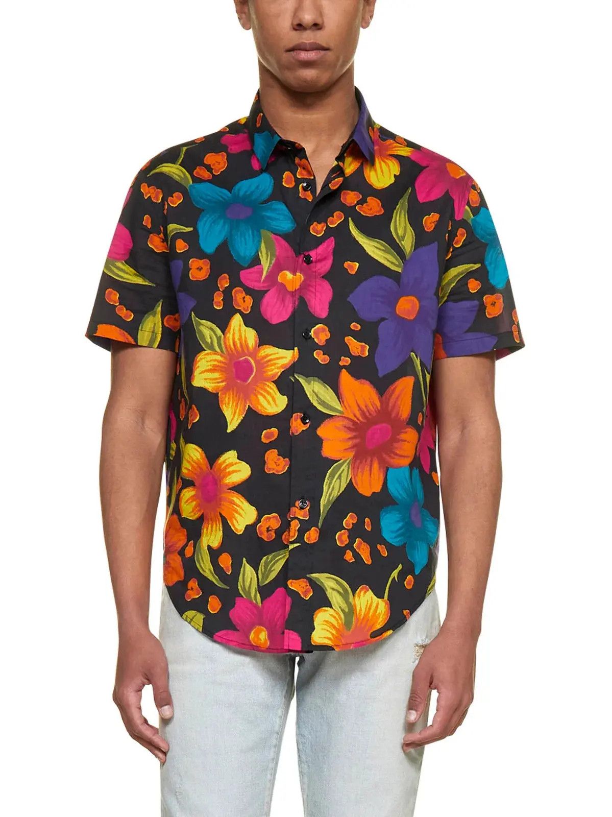Saint Laurent Paris o1s1wg111224 Floral Cotton Collar Shirt in Multicolor Size US XS / EU 42 / 0 - 2 Thumbnail