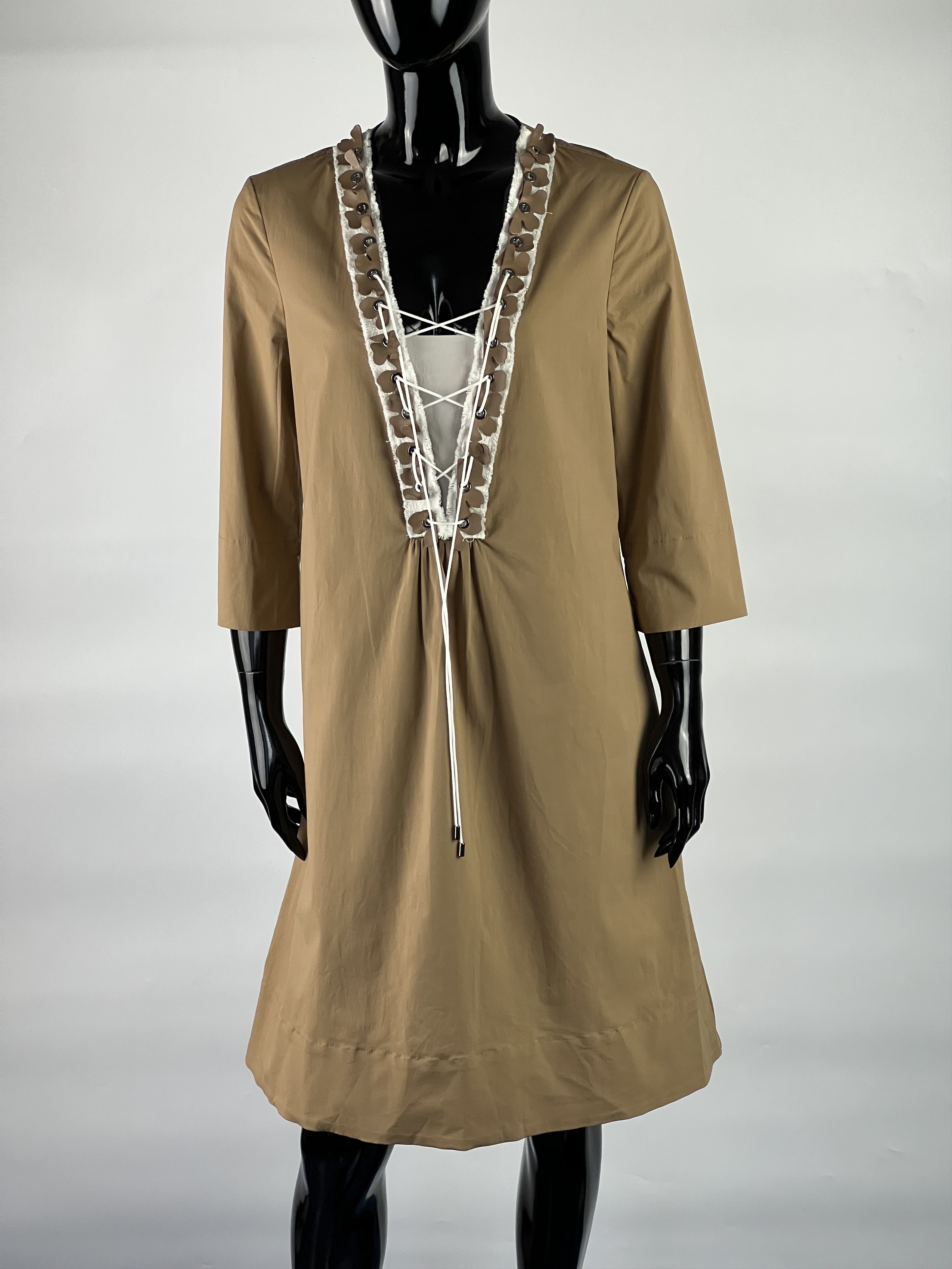 DOROTHEE SCHUMACHER Dorothee Schumacher Cotton/Silk/Leather Corset Dress Size 2 Size M / US 6-8 / IT 42-44 - 1 Thumbnail