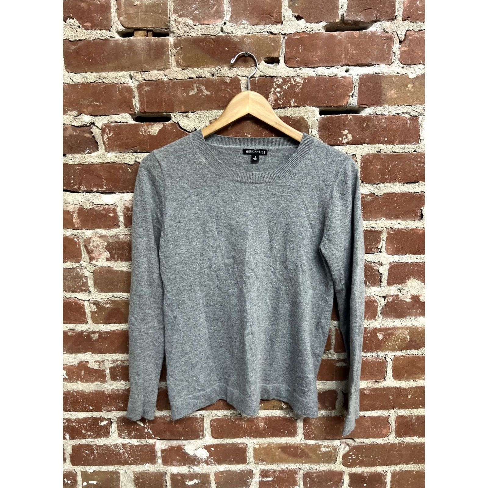 J.Crew J.CREW Womens Gray Pullover Mercantile Wool Sweater Size S Size S / US 4 / IT 40 - 2 Thumbnail