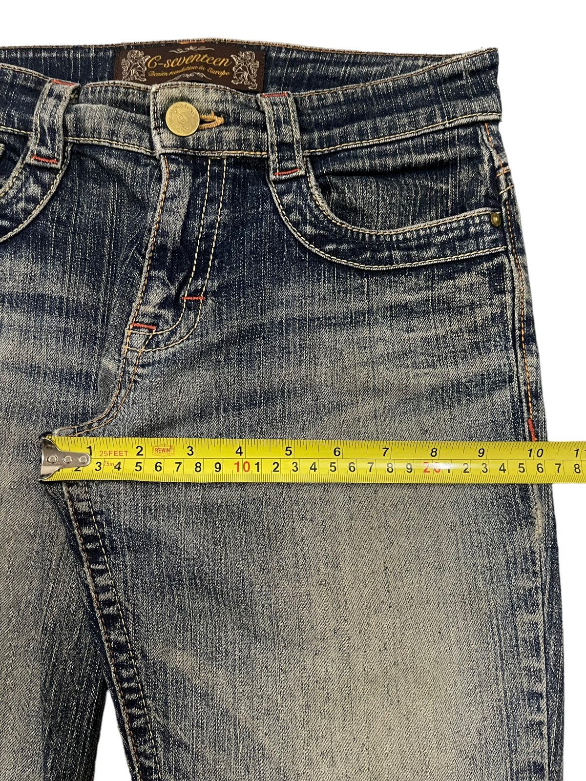 If Six Was Nine Vintage Japanese Brand Blue Wash Distress Style Flare Jeans Size US 30 / EU 46 - 11 Thumbnail