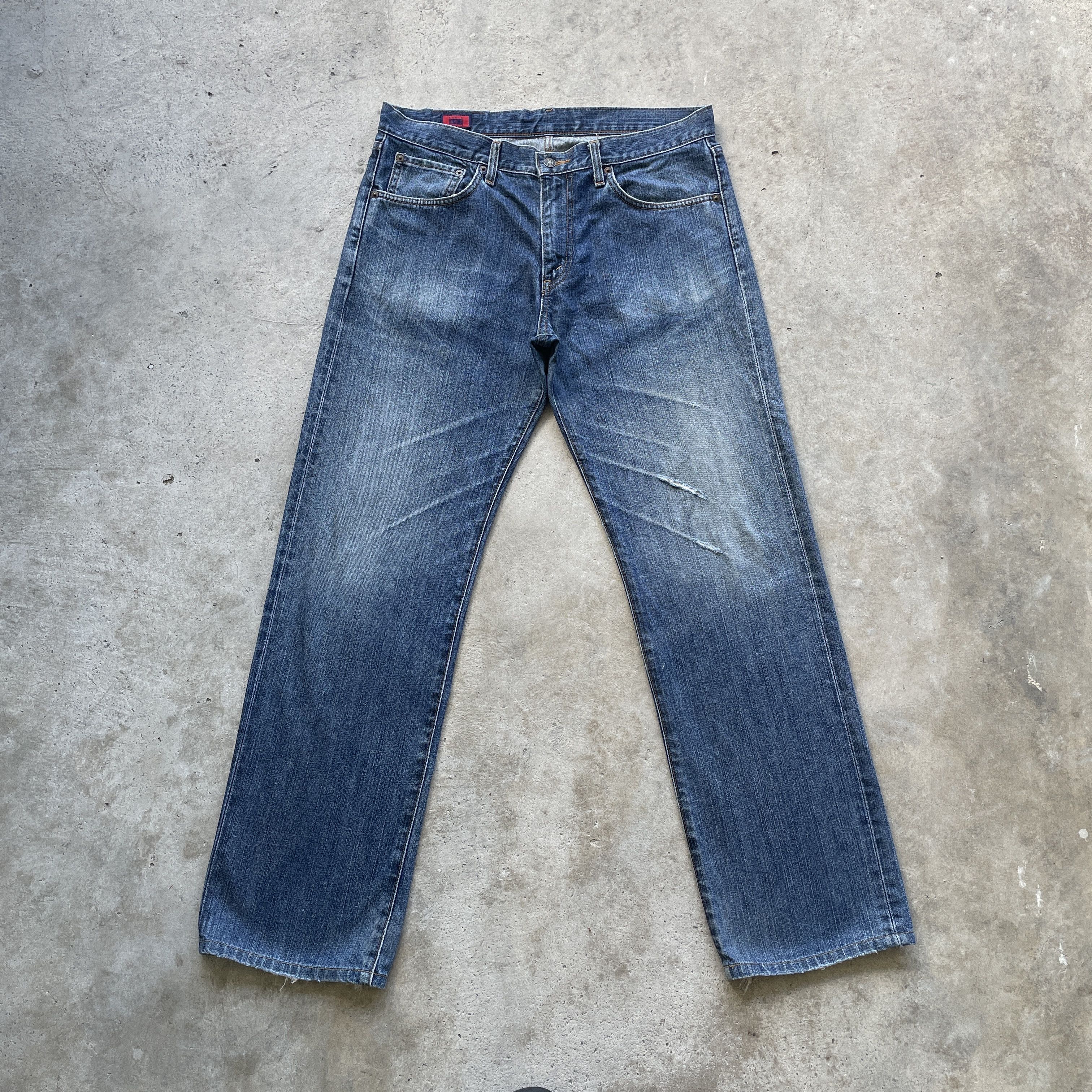 Edwin × Japanese Brand W35 VINTAGE EDWIN FADED JEANS BAGGY DENIM PANTS Size US 35 - 2 Thumbnail