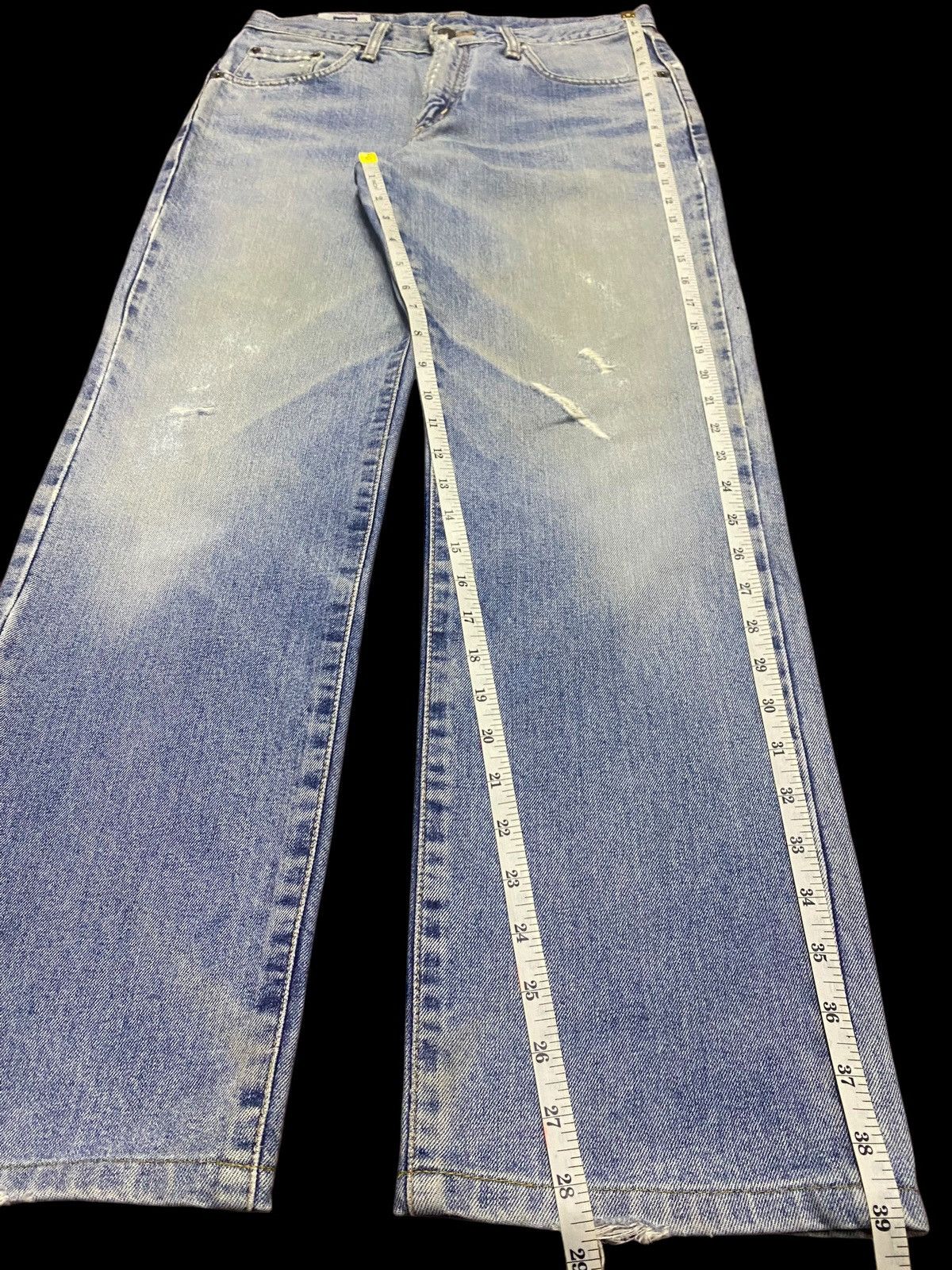 Junya Watanabe Vintage Edwin 403 Japan Faded Wash Distressed Denim Jeans Size US 30 / EU 46 - 22 Thumbnail