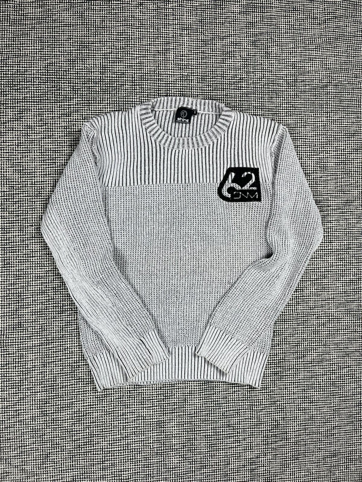 Japanese Brand × Vintage Vintage y2k ribbed sweater cotton gray Size US S / EU 44-46 / 1 - 2 Thumbnail