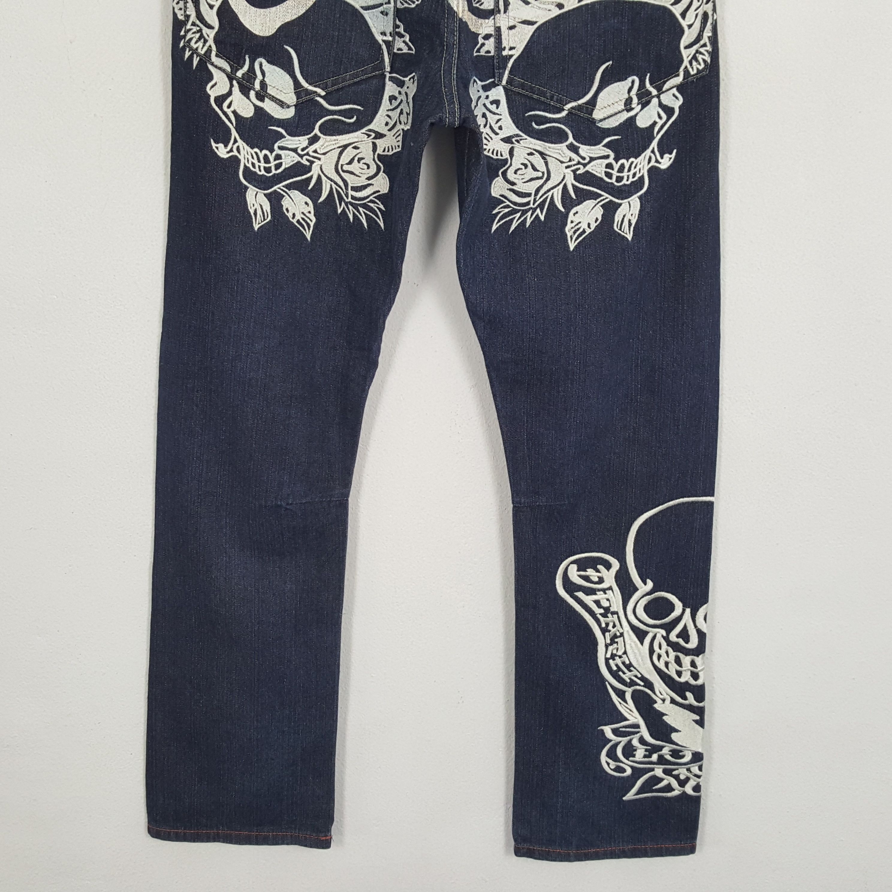 Christian Audigier × Ed Hardy Vintage ED HARDY Streewear Skateboard Style Jeans Size US 30 / EU 46 - 3 Thumbnail