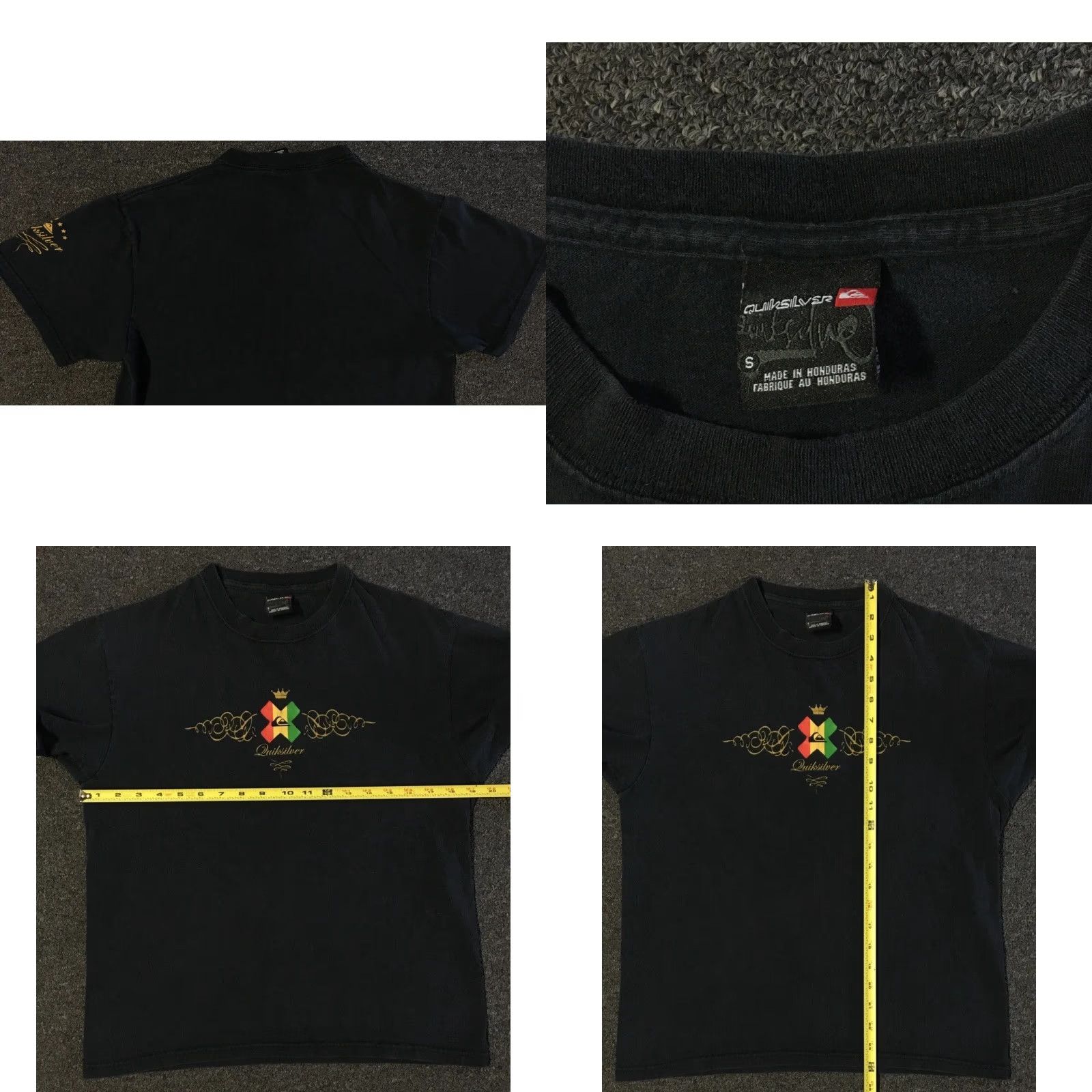 Billabong VINTAGE Quiksilver Shirt Surf & Skate Men S Black Logo 80s 90s Grunge Beach Ocean Pacific Gotcha Y2K Faded Rasta T-Shirt Size US S / EU 44-46 / 1 - 8 Thumbnail