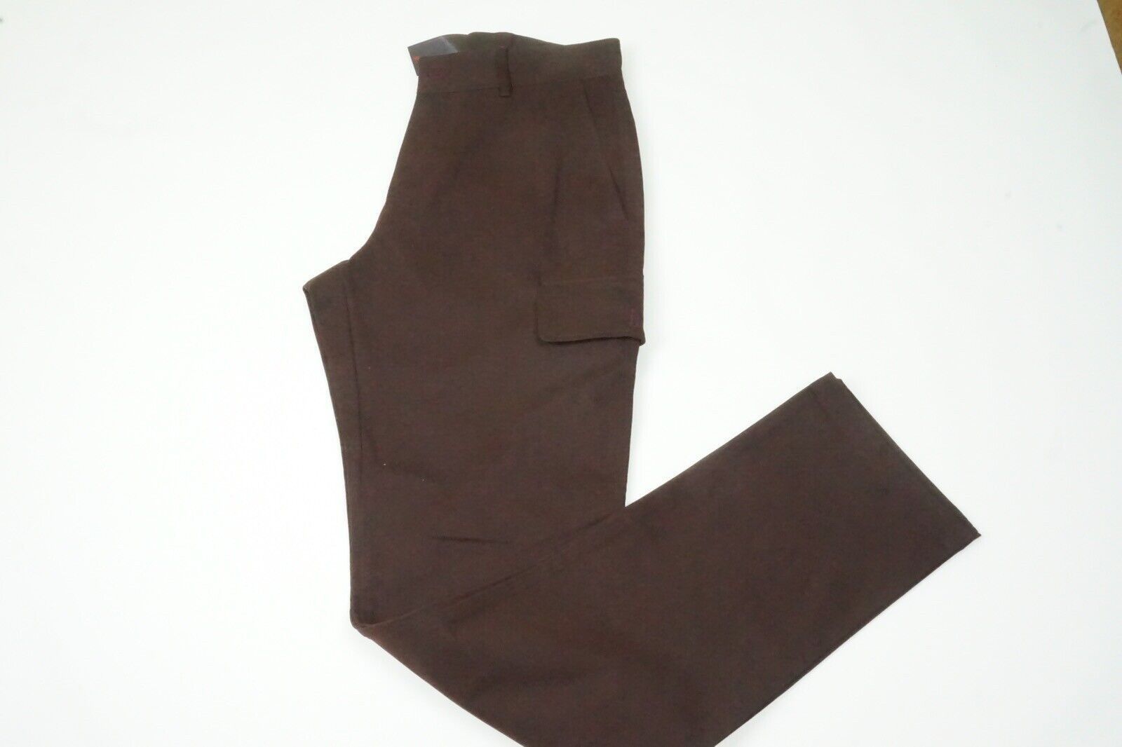 image of Isaia Comfort Project Brown/maroon Cargo Cotton Blend Pant 4, Men's (Size 32)