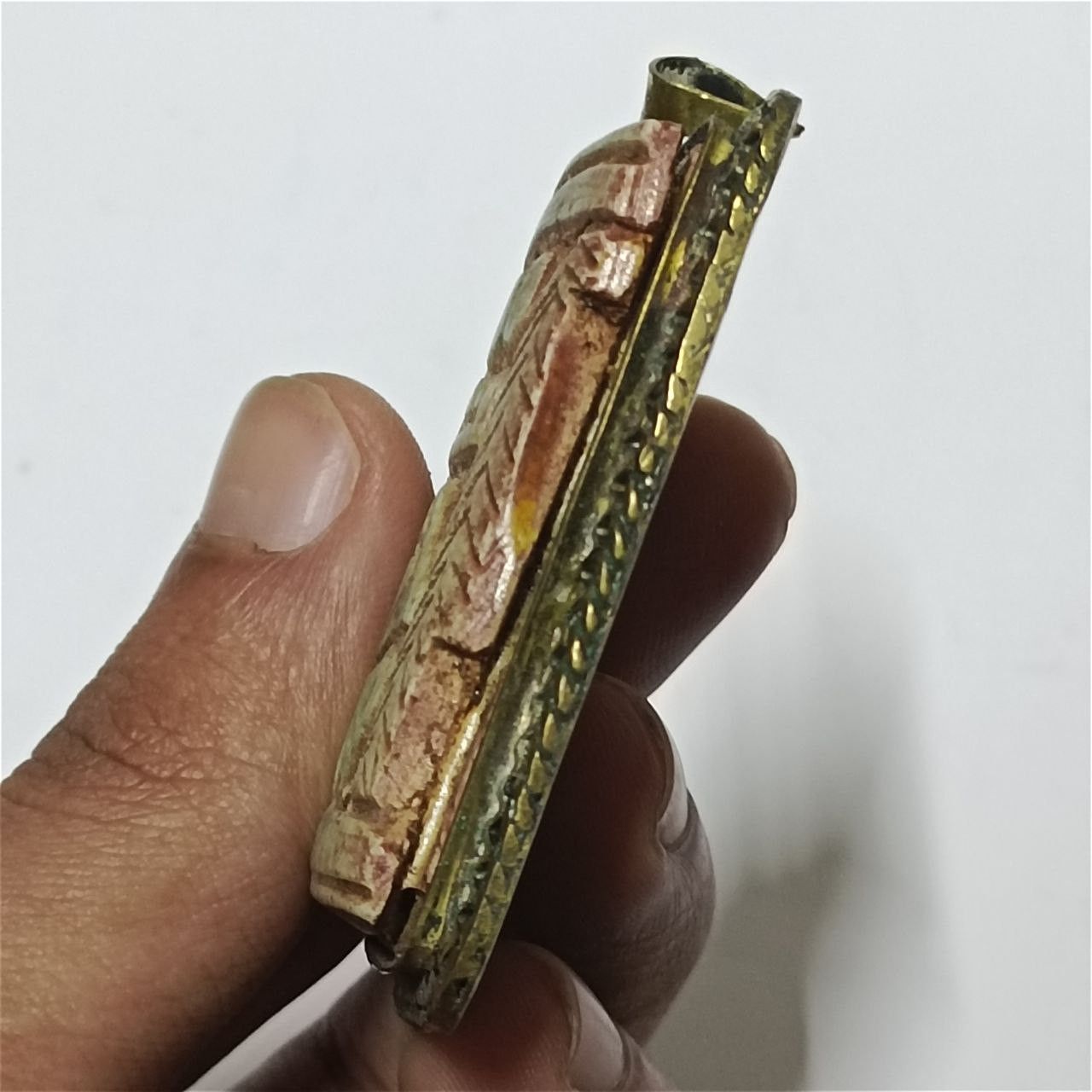 Vintage Antique style Egyptian pendant with hieroglyphic engravings Size ONE SIZE - 7 Thumbnail