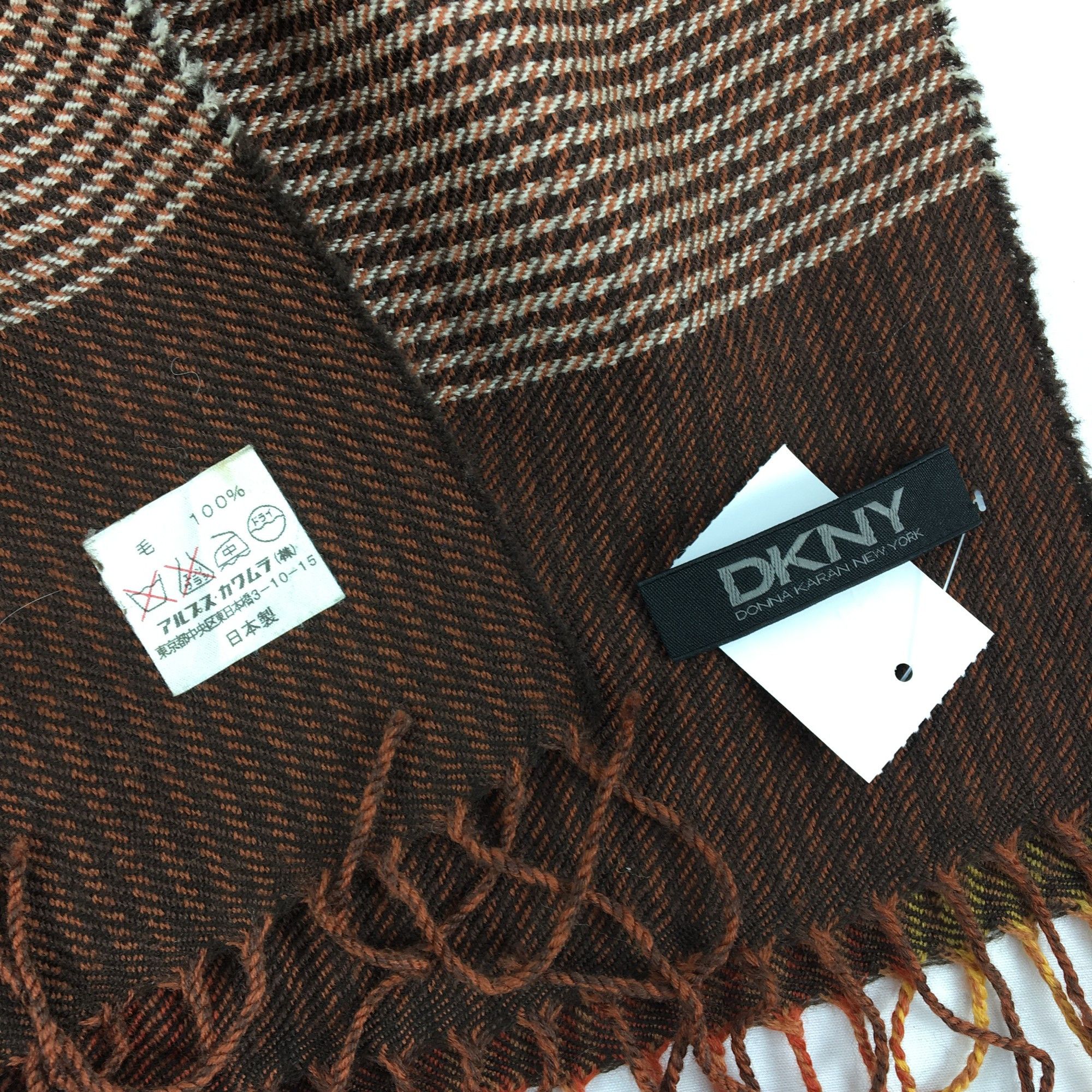 DKNY Vintage DKNY Scarf Muffler Wool Cashmere Scarves Size ONE SIZE - 4 Thumbnail