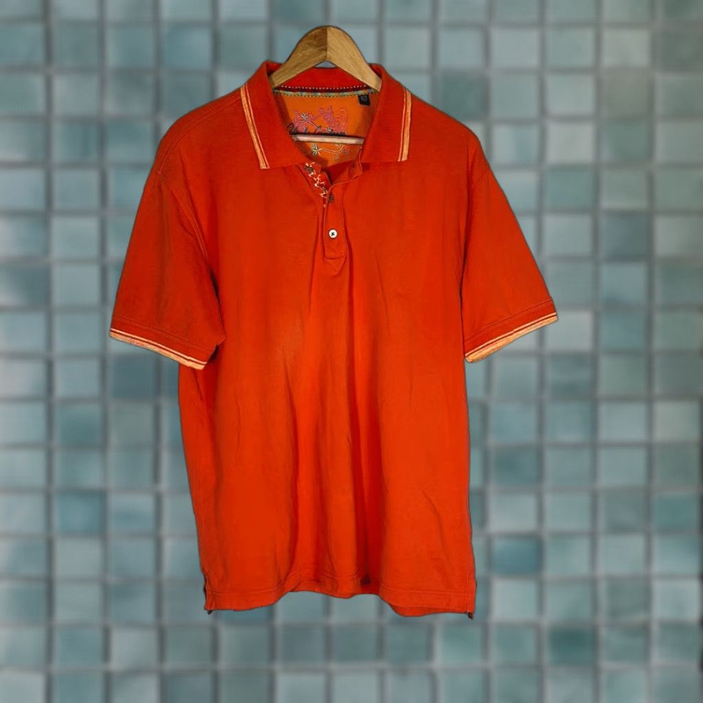 Robert Graham Robert Graham Orange Polo Shirt XL with Yellow Trim User: Robert Graham Orange Polo Shirt XL with Yellow Trim Size US XL / EU 56 / 4 - 1 Thumbnail