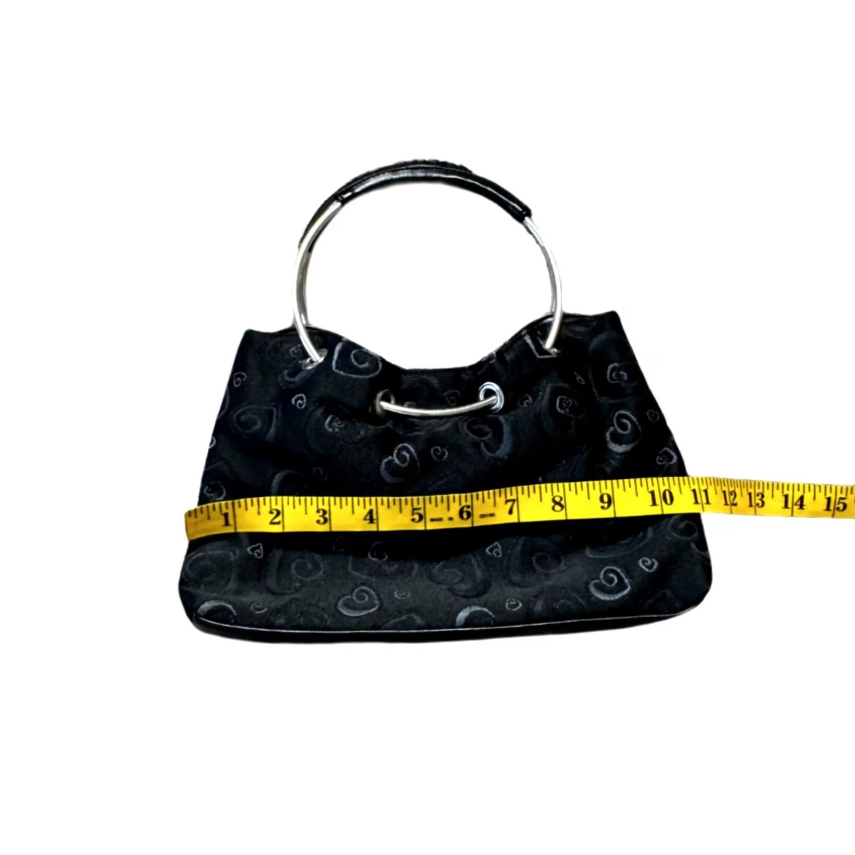Vintage VINTAGE Goody's Black Heart Shaped Hand Bag Purse Shoulder Bag Women 2000s Y2K Canvas Size ONE SIZE - 2 Thumbnail