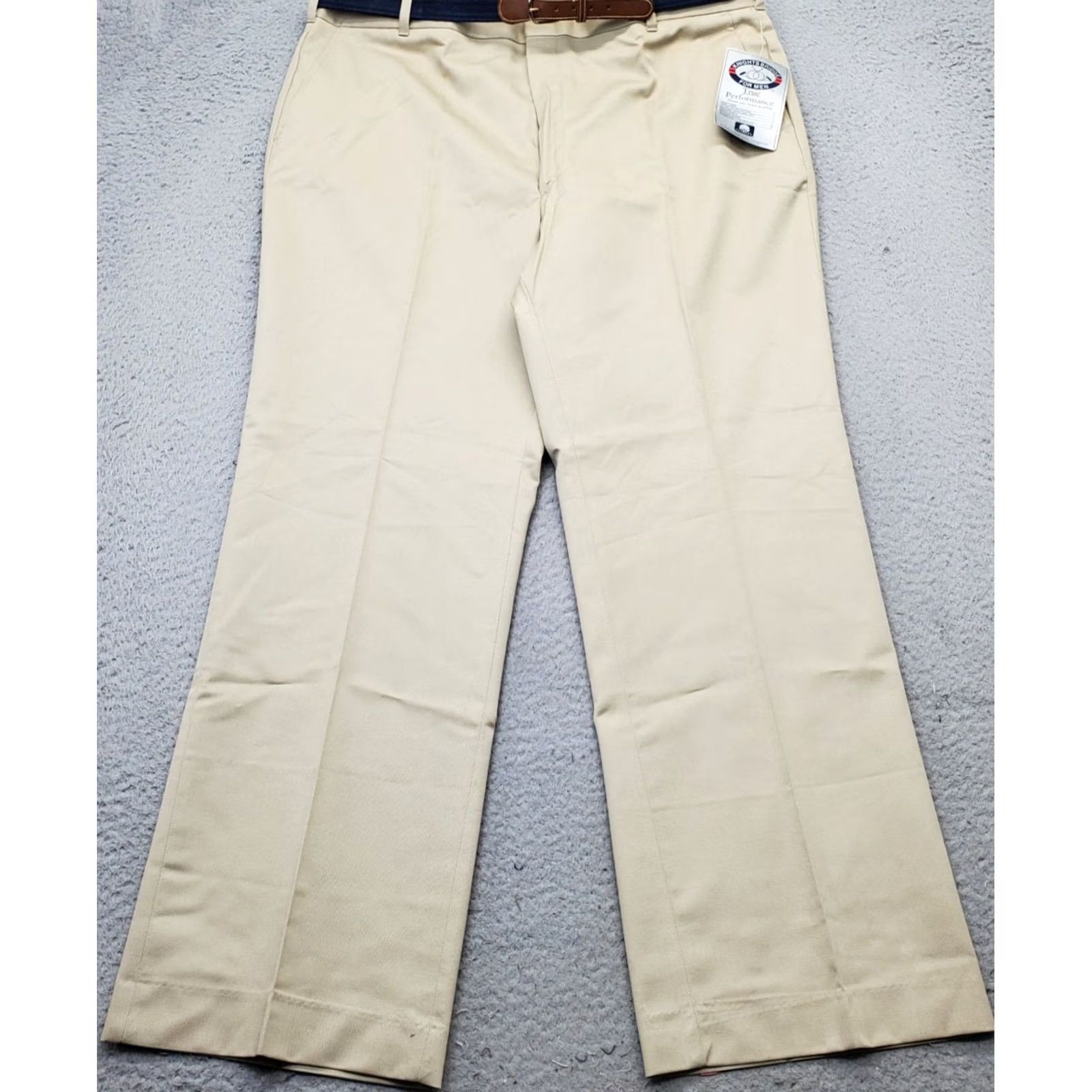 Vintage Knightsbridge Chino Pants Mens 40x30 Tan Belted Waist Straight Leg Size US 40 / EU 56 - 2 Thumbnail