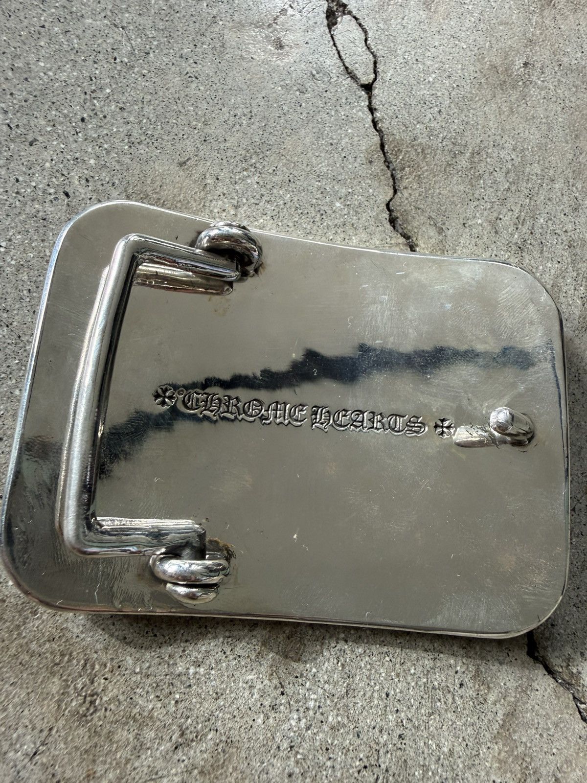 Chrome Hearts CHROME HEARTS MATH PLUS CROSS SQUARE BELT BUCKLE Size ONE SIZE - 2 Thumbnail