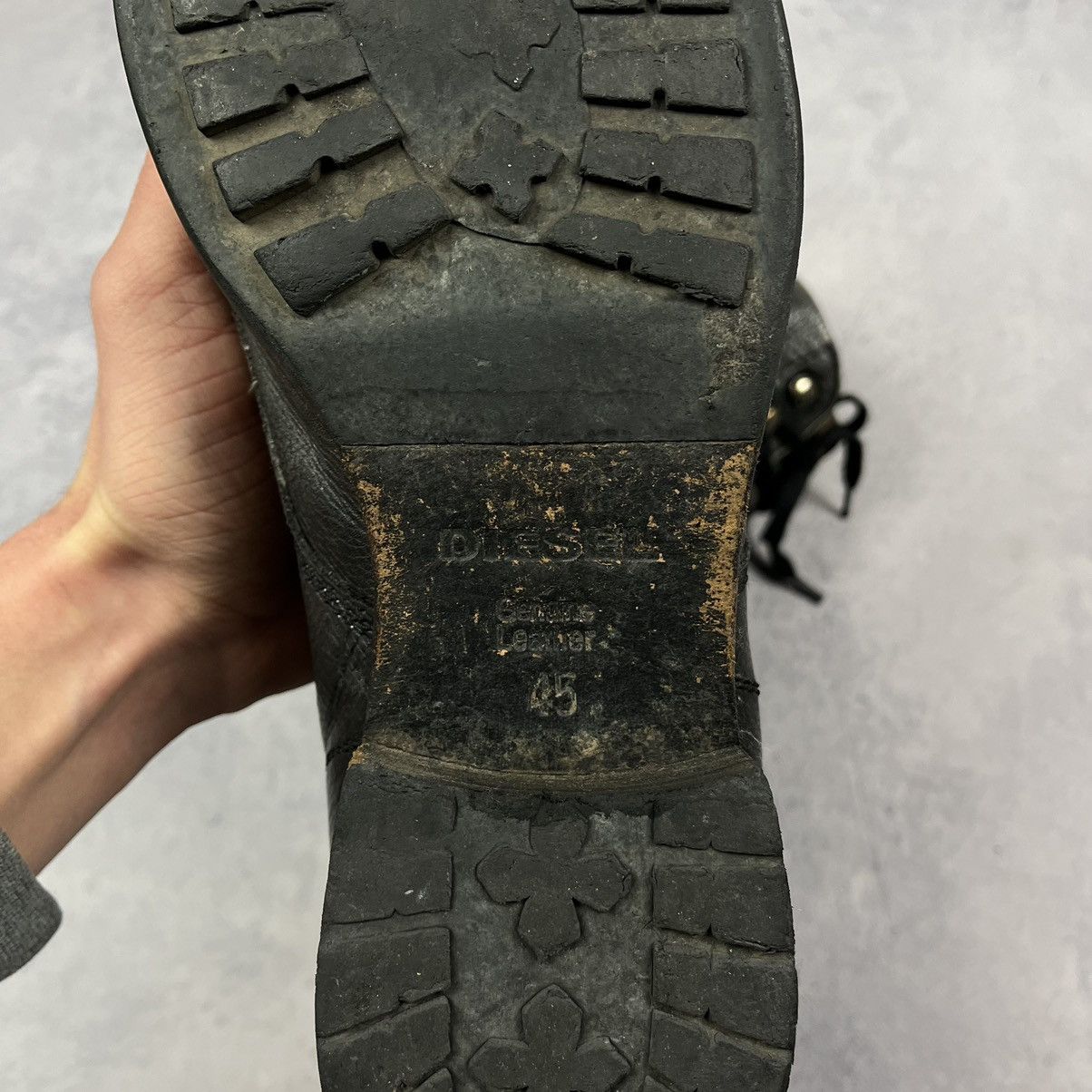 Diesel Vintage Diesel Avant Garde leather distressed boots 90’s Size US 11.5 / EU 44-45 - 11 Thumbnail