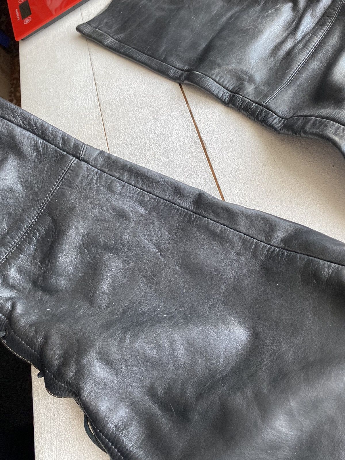 Japanese Brand 🔥VNTG OPIUM Biker Leather Owens Style Pants Rick Punk Rare Size US 32 / EU 48 - 22 Thumbnail