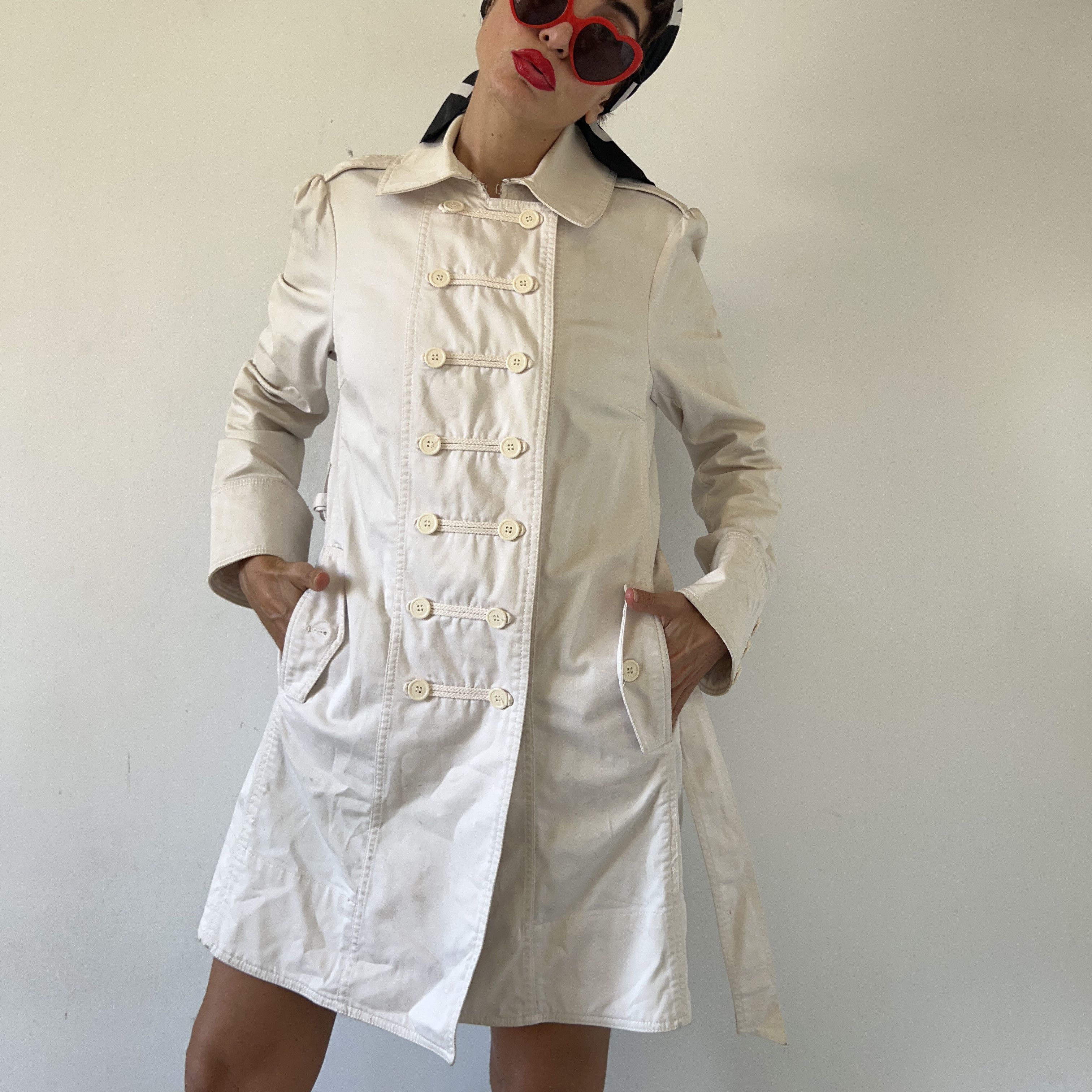 Marc Jacobs Marc Jacobs white trench coat Size L / US 10 / IT 46 - 4 Thumbnail