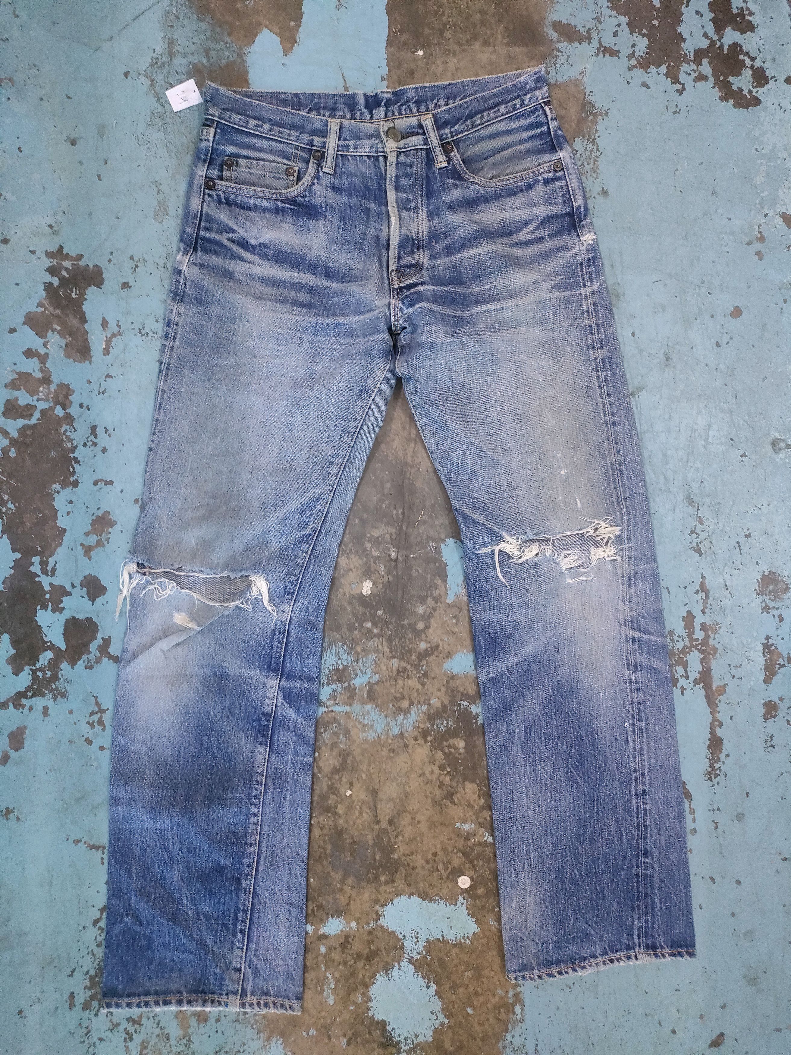 Japanese Brand Cracker Japan Distressed Selvedge Jeans Size US 30 / EU 46 - 1 Thumbnail