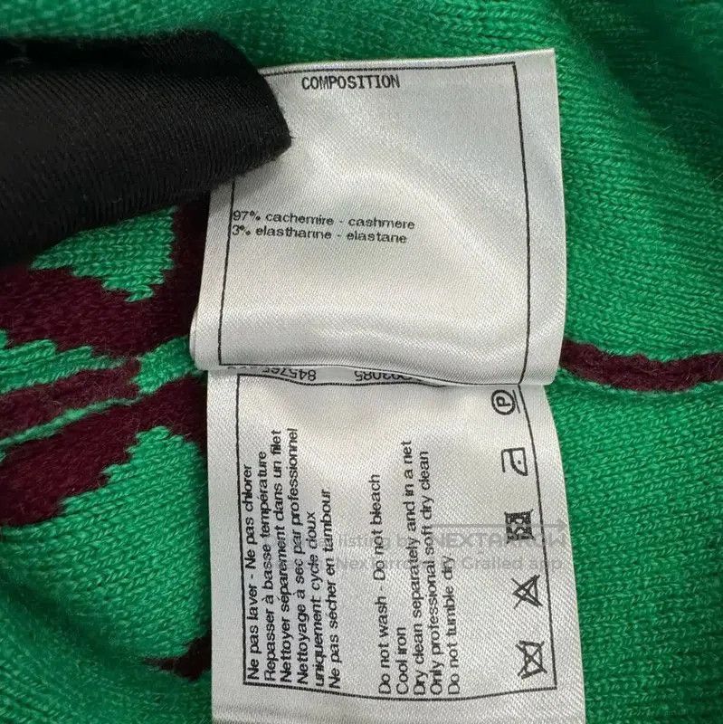 Chanel Chanel Green Logo Sweater in Burgundy . Size M / US 6-8 / IT 42-44 - 7 Thumbnail