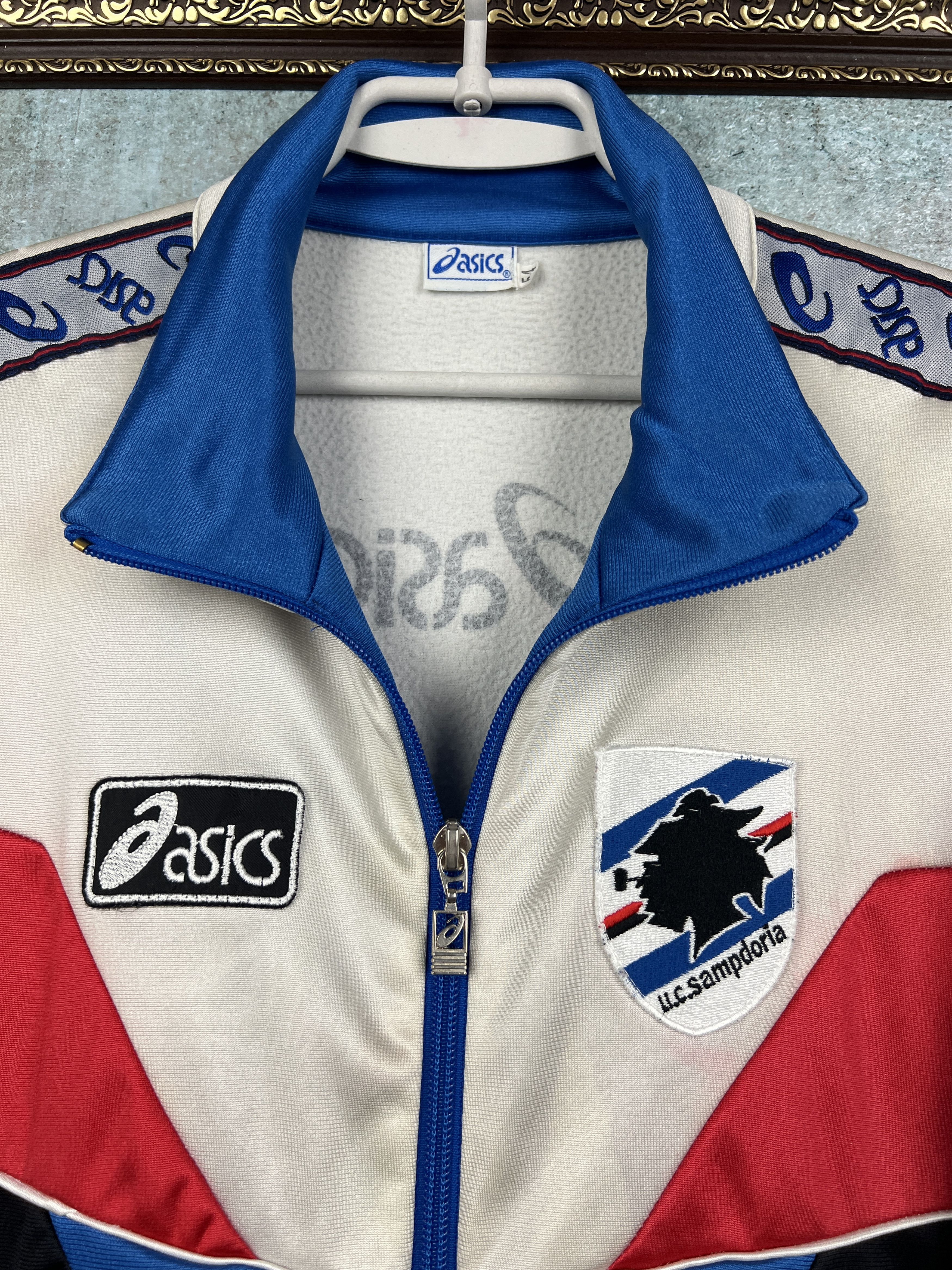 Asics Vintage Sampdoria Football Jacket Soccer Maglia Track Top Size US XL / EU 56 / 4 - 3 Thumbnail