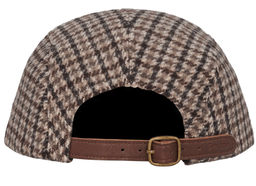 Supreme Supreme Houndstooth Wool Camp Cap Tan FW23 Bellandi Wool Size ONE SIZE - 2 Thumbnail