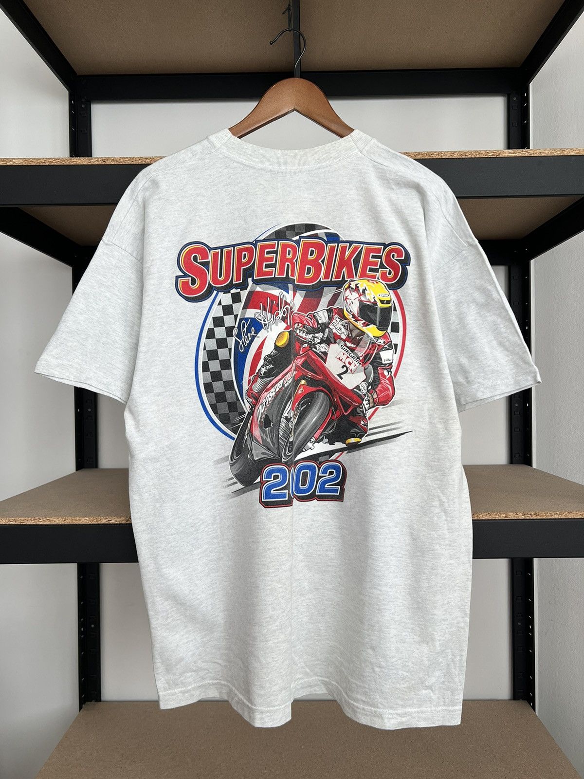 Vintage Vintage 2002 Superbikes Steve Hislop Ducati Moto Racing Tee Size US XL / EU 56 / 4 - 2 Thumbnail
