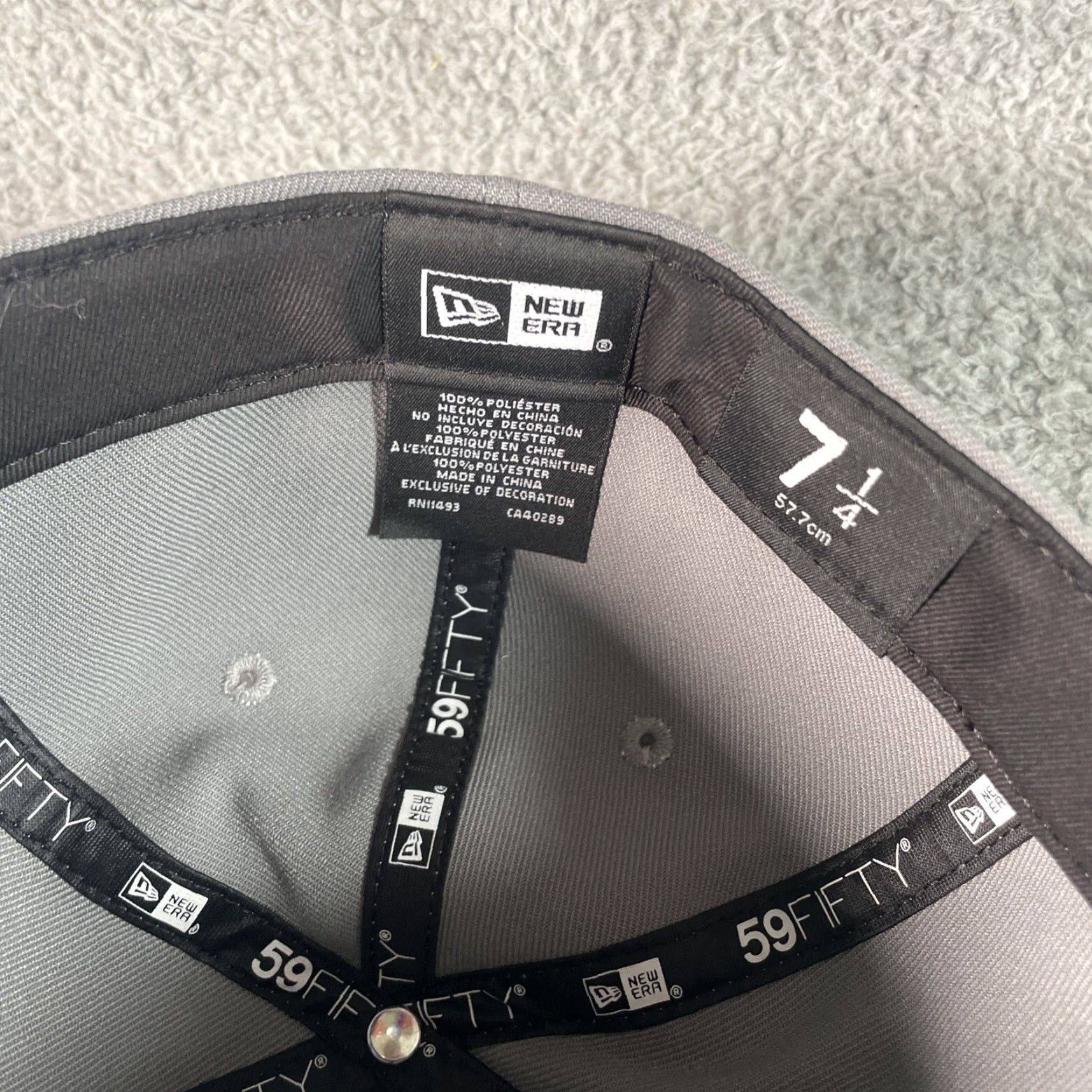 New Era VINTAGE The Clink Room 7 1/4 "She Devils Underworld" Fitted New Era Hat Club MLB Sold Ou Style: Baseball Cap Grey 7 1/4 Mens Size ONE SIZE - 7 Thumbnail