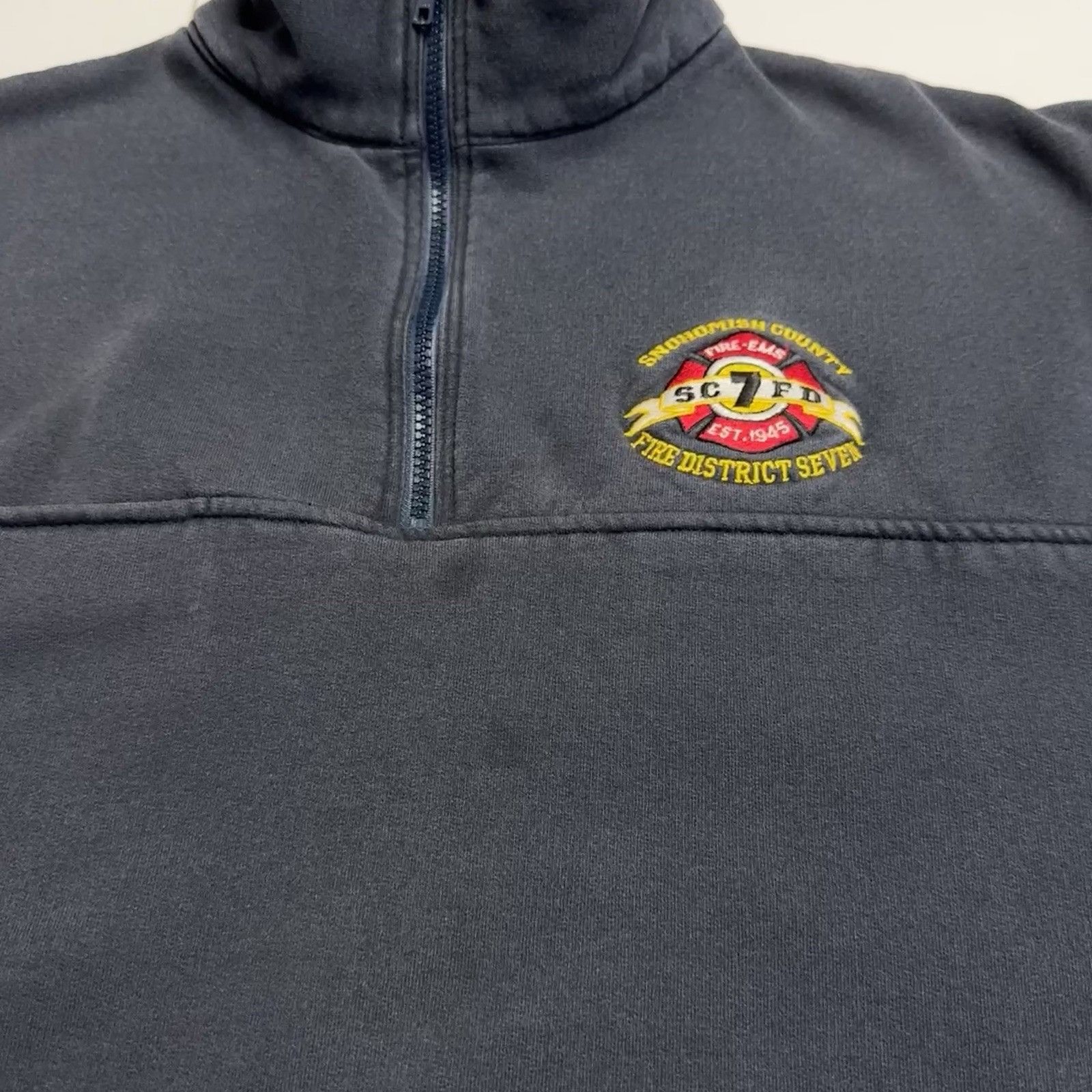 Vintage VTG Fireman Collared Quarter Zip Sweatshirt Mens Large R Her Size US L / EU 52-54 / 3 - 4 Thumbnail