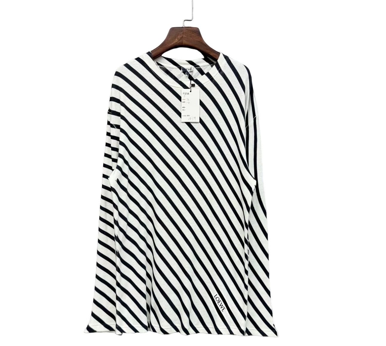 Loewe Loewe Diagonal Striped Waffle Long Sleeve T-Shirt S Size US S / EU 44-46 / 1 - 1 Thumbnail
