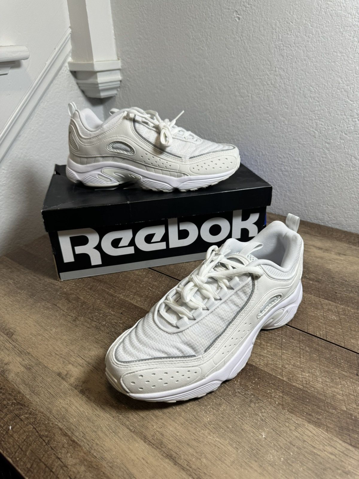 Reebok Reebok Daytona DMX II White Gray Mens Sneakers Size 10.5 NEW Size US 10.5 / EU 43-44 - 2 Thumbnail