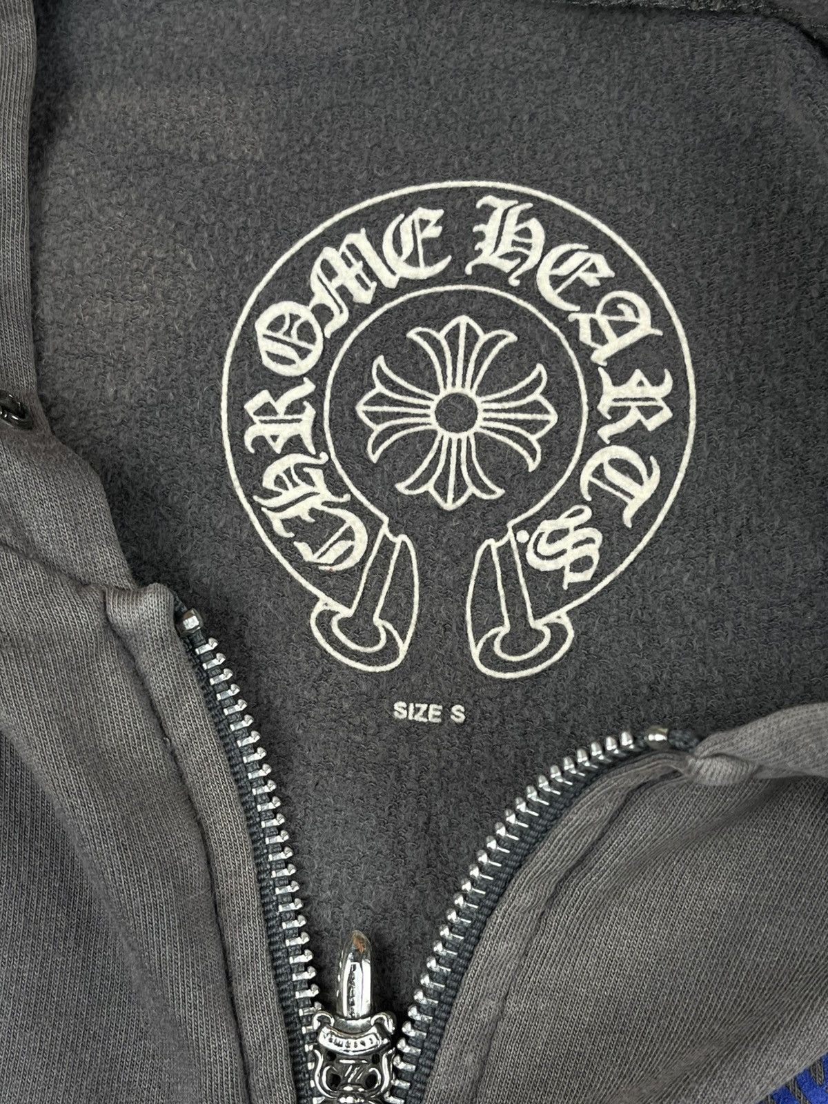 Chrome Hearts Chrome Hearts Vintage Blue Cross Faded Dagger Zip Up Hoodie Size US S / EU 44-46 / 1 - 9 Thumbnail