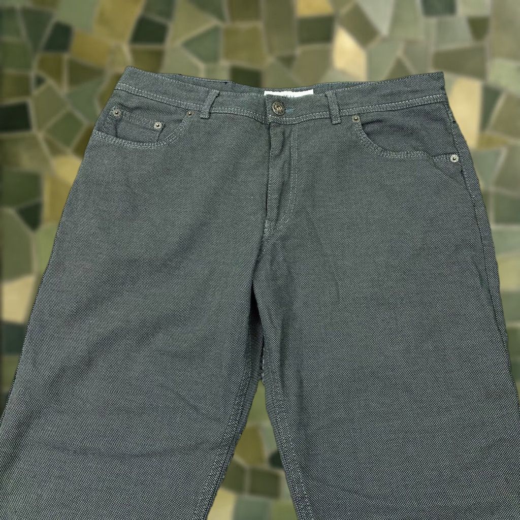 VINTAGE BRAX Mens Jeans Pants Straight Fit Stretch 34x30 Gray Casual
