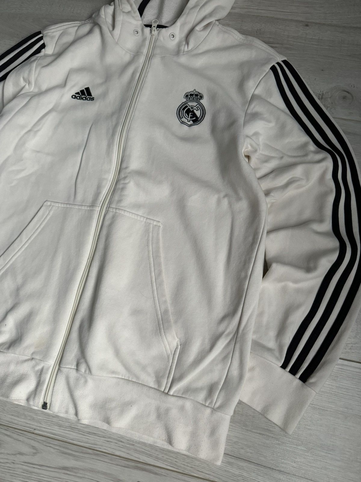 Adidas × Vintage Zip Hoodie Adidas Real Madrid 2014 soccer jersey shirt Size US M / EU 48-50 / 2 - 2 Thumbnail