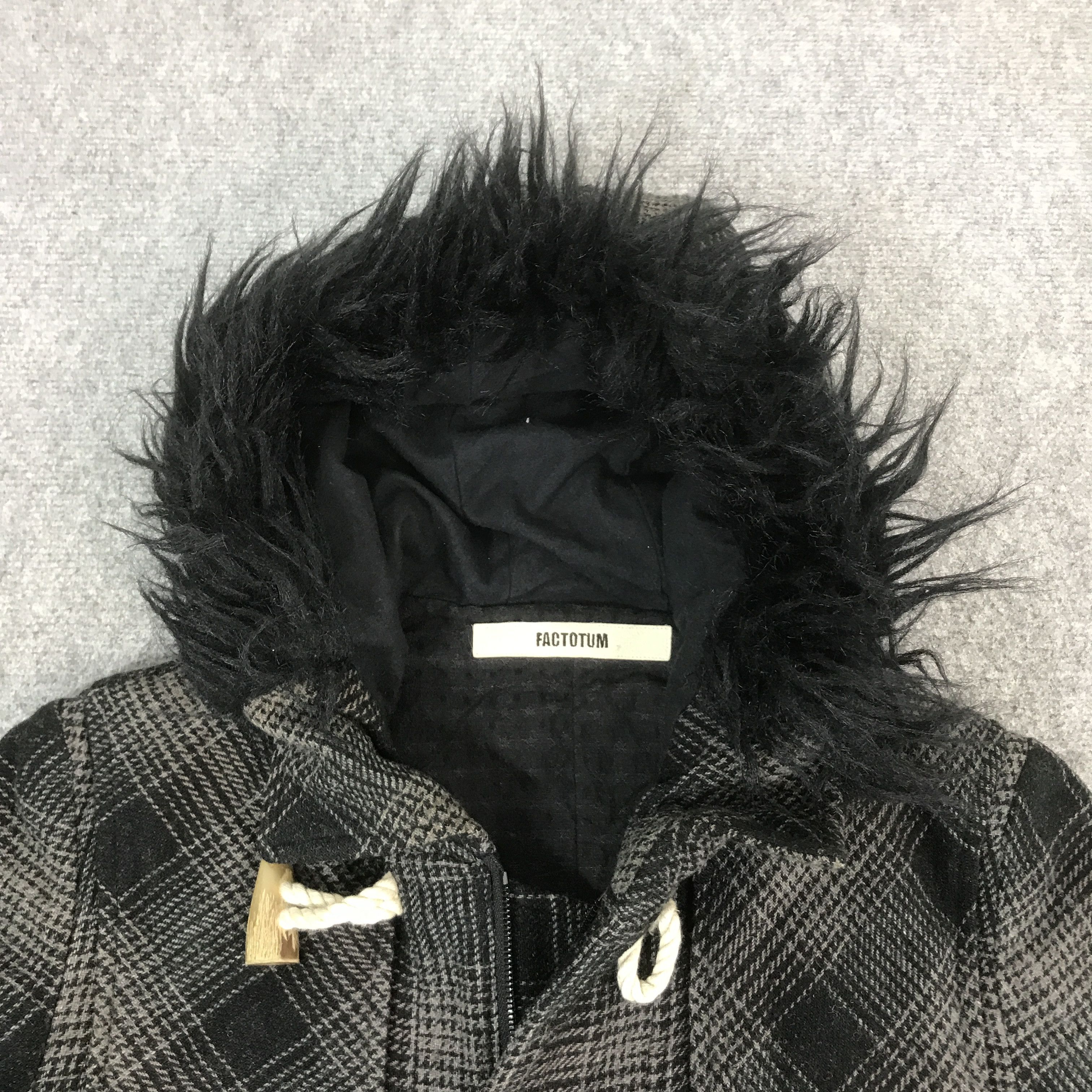 FACTOTUM FACTOTUM TARTAN JAPAN FUR HOODIE JACKET Size US M / EU 48-50 / 2 - 8 Thumbnail