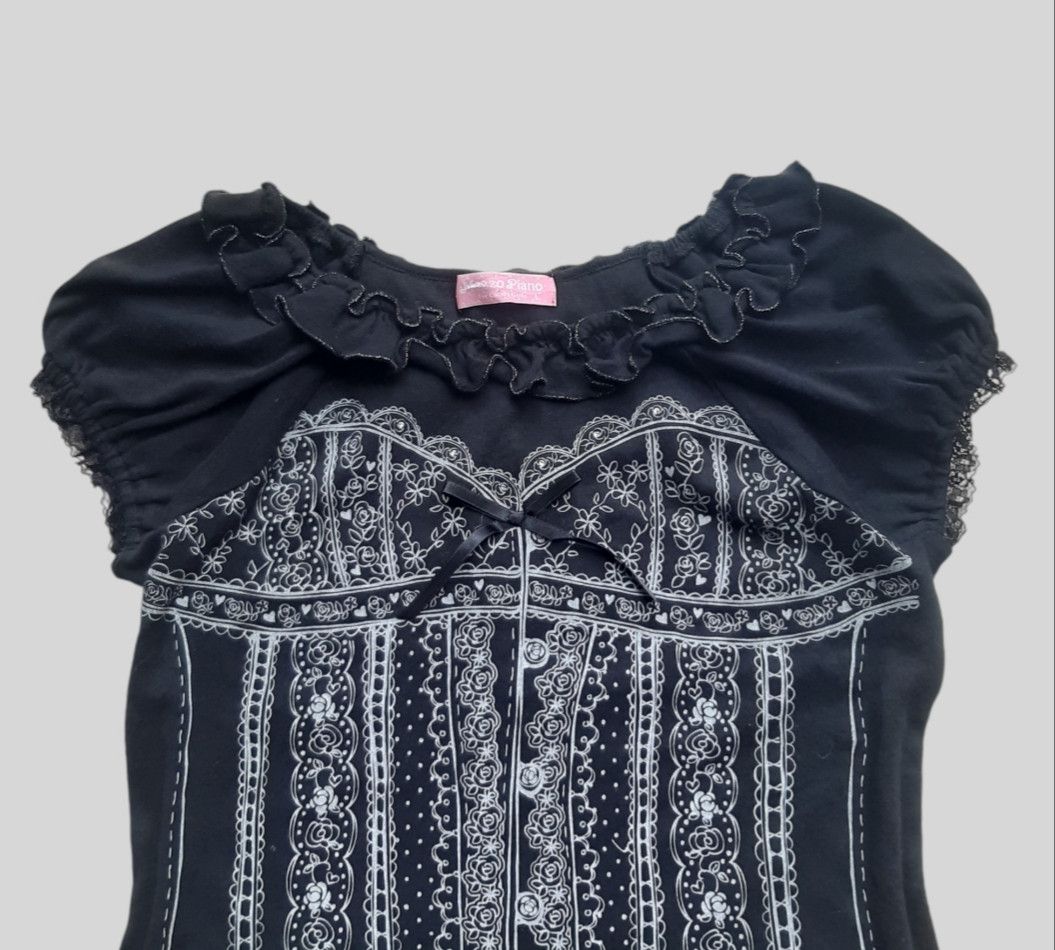 14th Addiction × Angel Blue × Le Grande Bleu (L.G.B.) Mezzo piano gothic ruffle crop tees Size L / US 10 / IT 46 - 2 Thumbnail