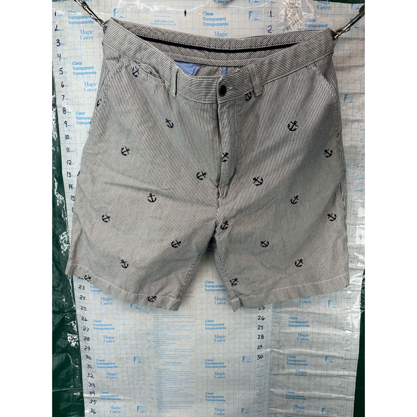 Cremieux Cremieux Seersucker Size 35 Shorts FlatFront Anchor Madison Size US 35 - 2 Thumbnail