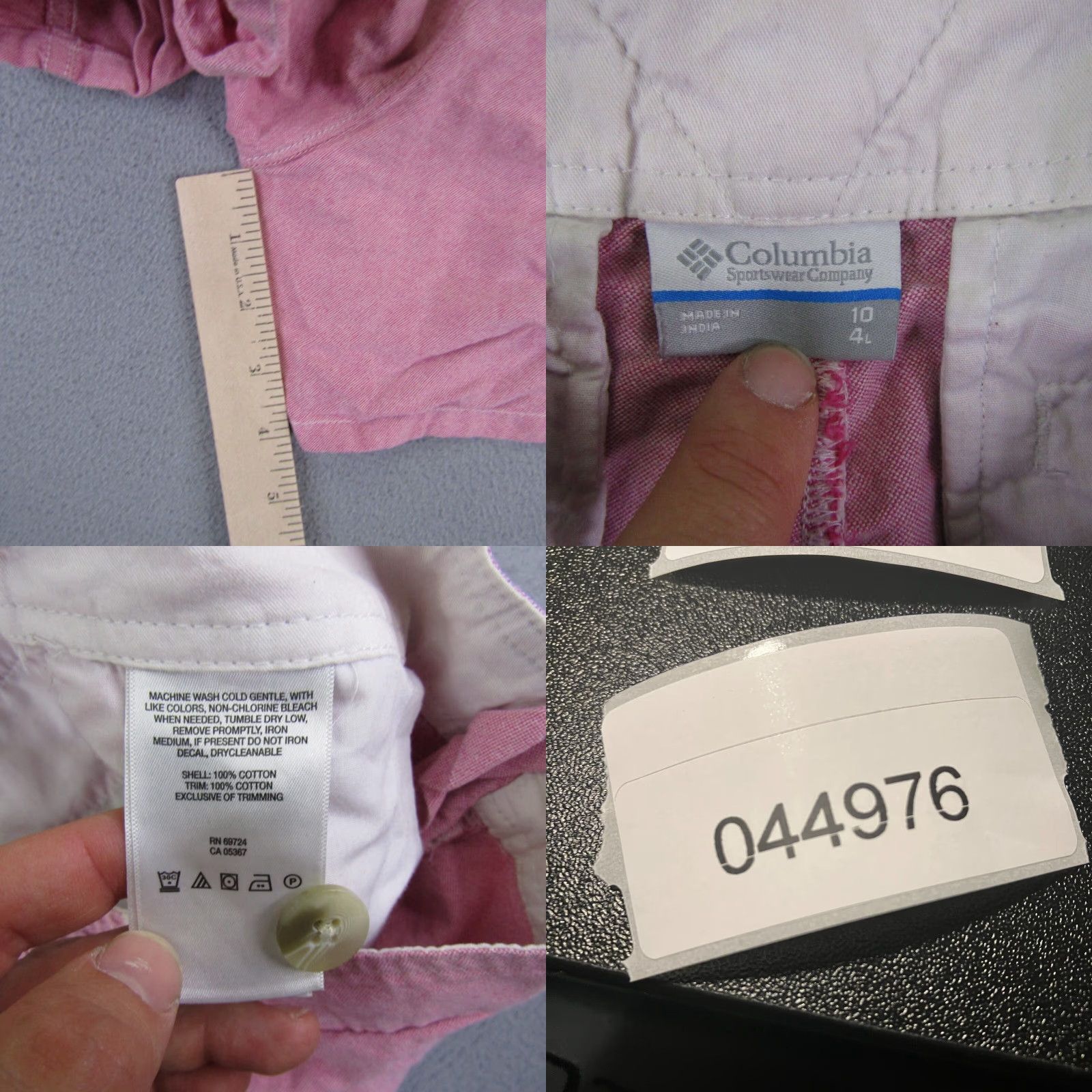 Pinko Columbia PFG Shorts Womens 10 Pink Cotton Outdoors Fishing Hiking Trail Womens Size 32" / US 10 / IT 46 - 8 Thumbnail