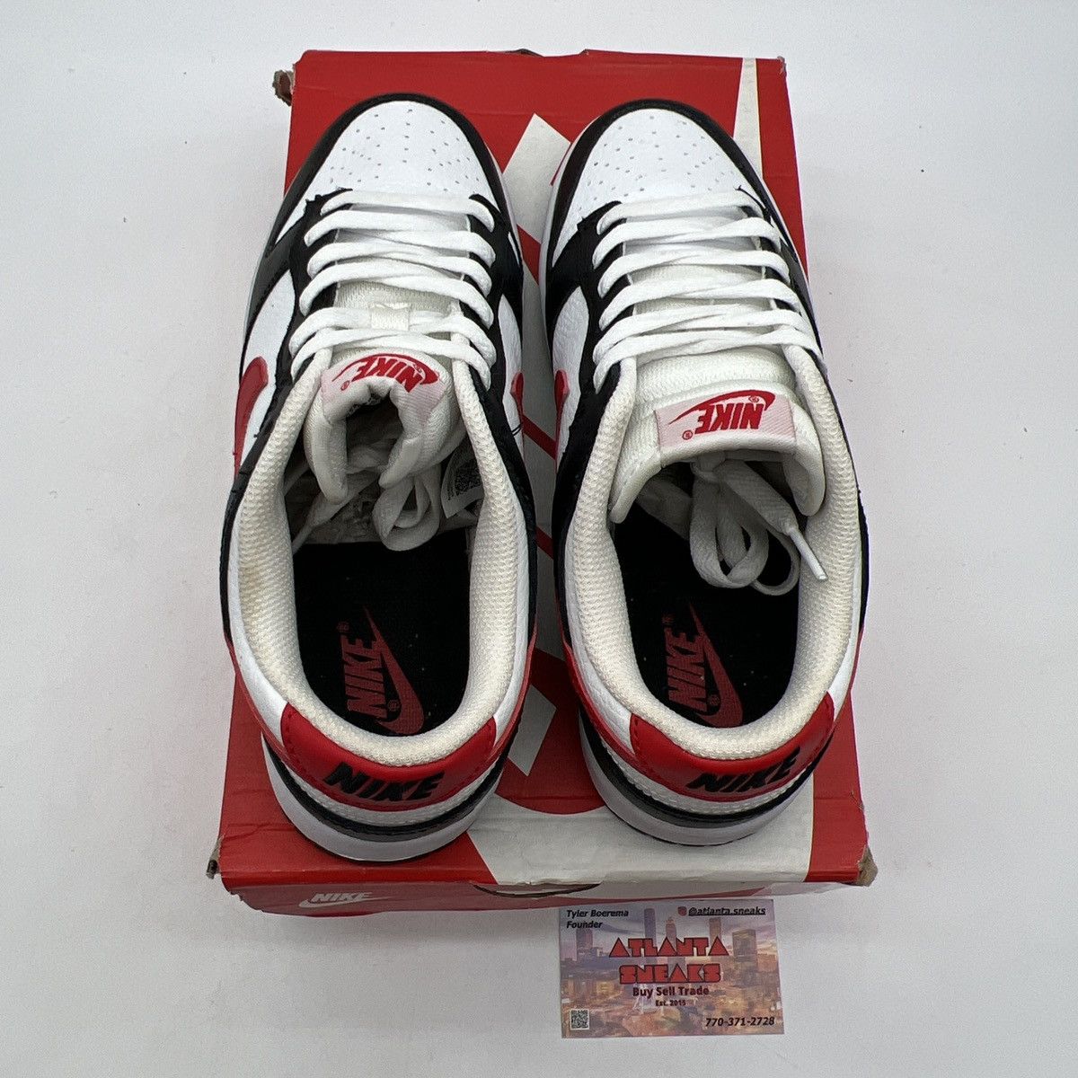 Nike Nike dunk low black white red Size US 7.5 / EU 40-41 - 9 Thumbnail