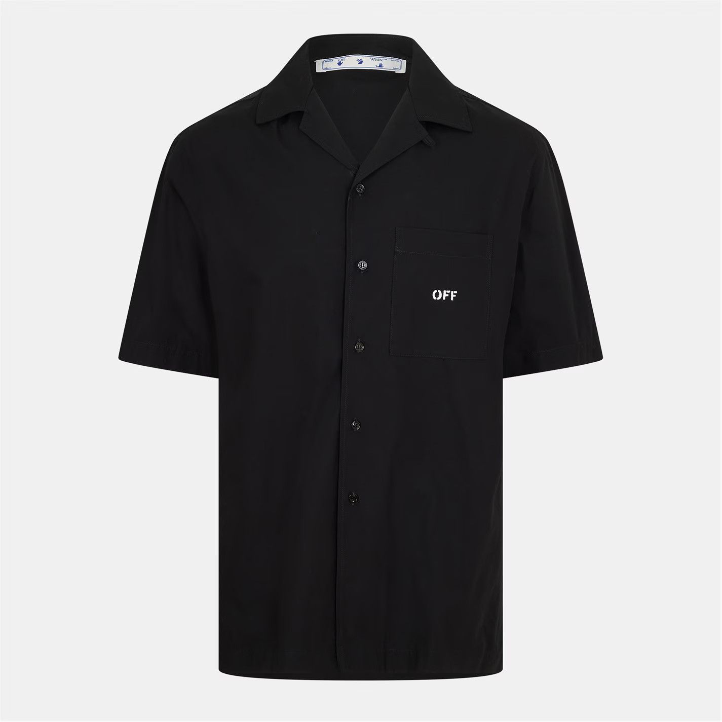Off-White o1g2r1mq0326 Brick Arrow Bowling Shirt in Black Size US S / EU 44-46 / 1 - 1 Thumbnail