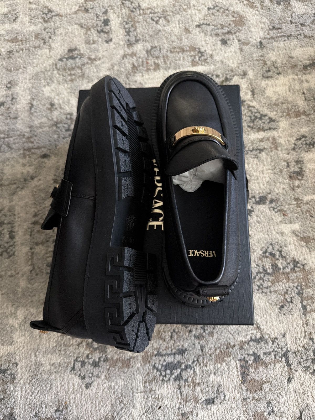 Versace Versace Medusa Leather Loafers Size US 12 / EU 45 - 2 Thumbnail