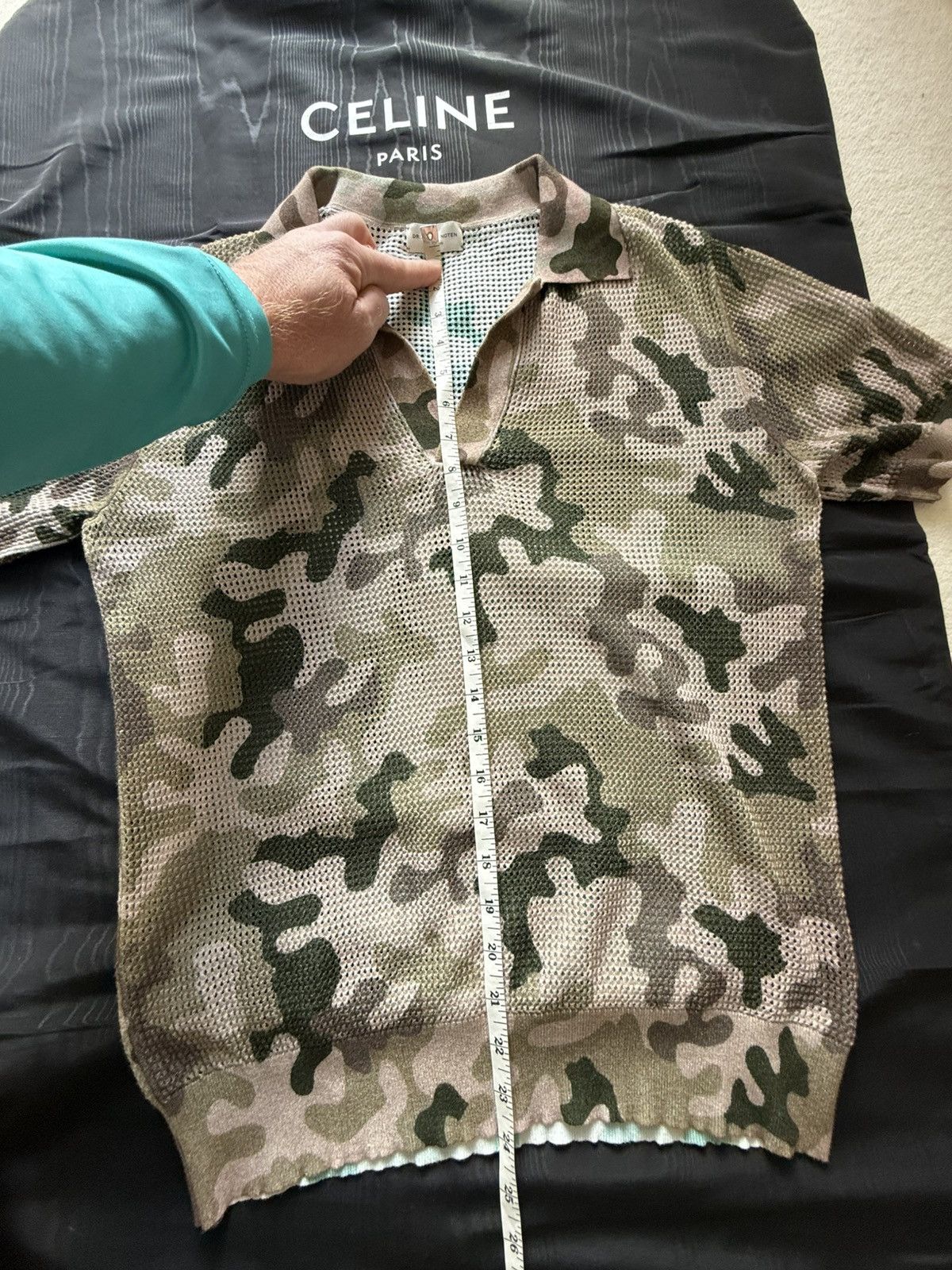 Dries Van Noten Dries Van Noten mesh camo camouflage polo shirt grail Size US M / EU 48-50 / 2 - 5 Thumbnail