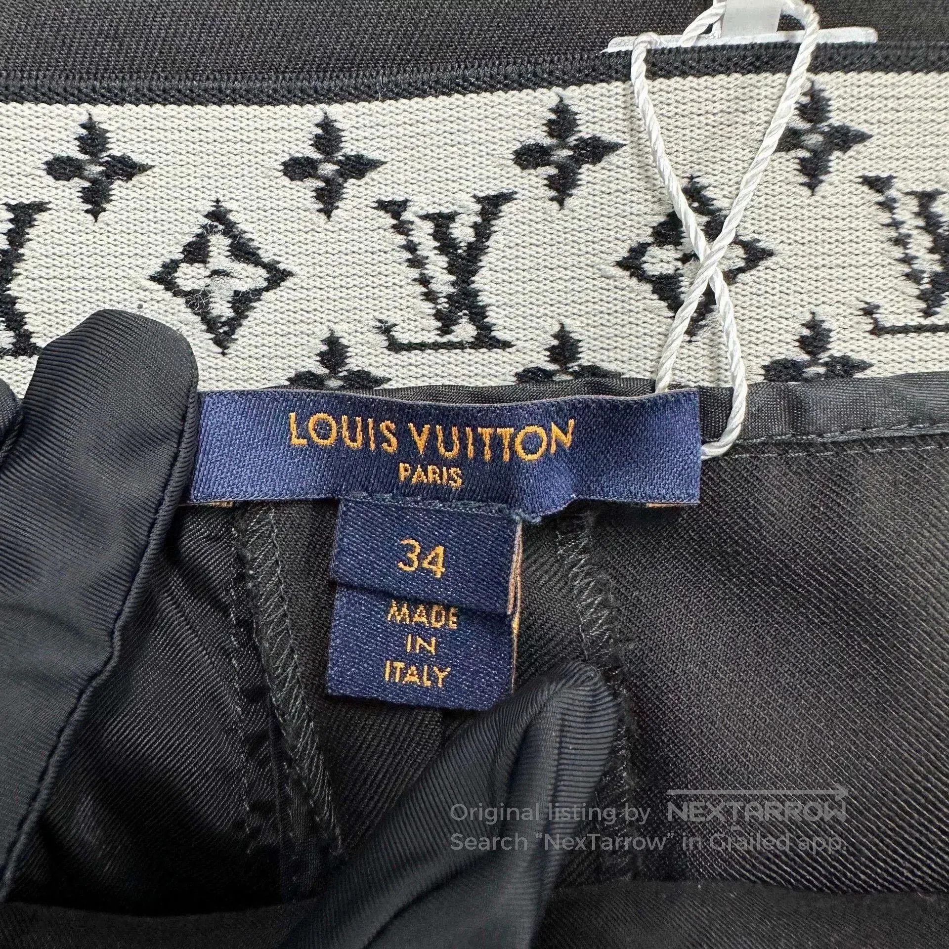 Louis Vuitton LV Black Logo Waist Casual Pants. Size US 26 / EU 42 - 4 Thumbnail